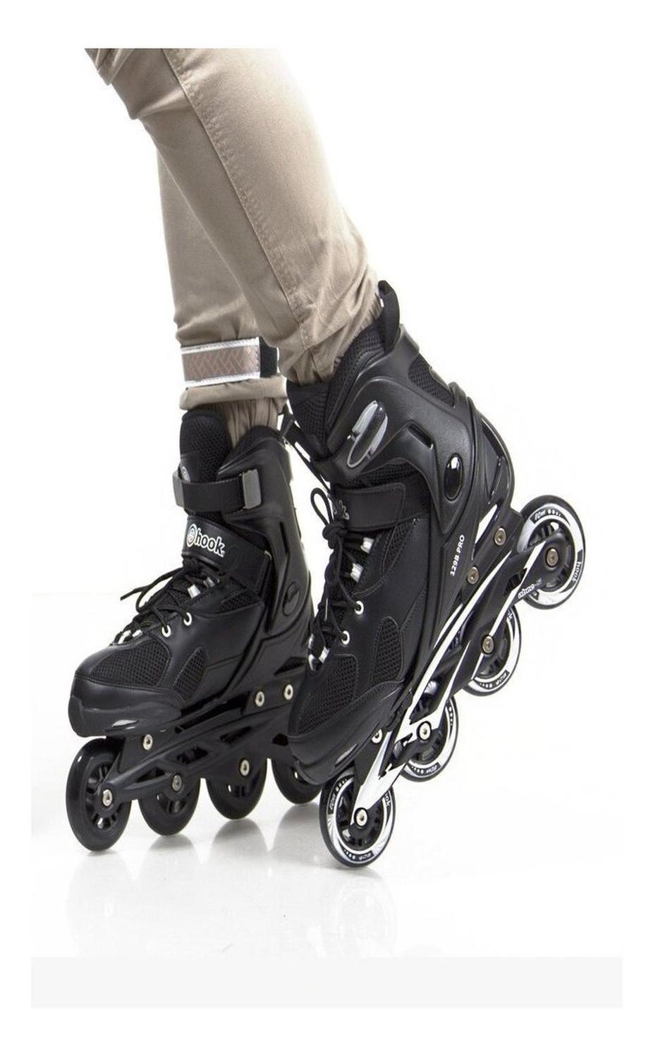 Patin Roller Inline Fitness Pro Adulto Negro Talla S Hook-7