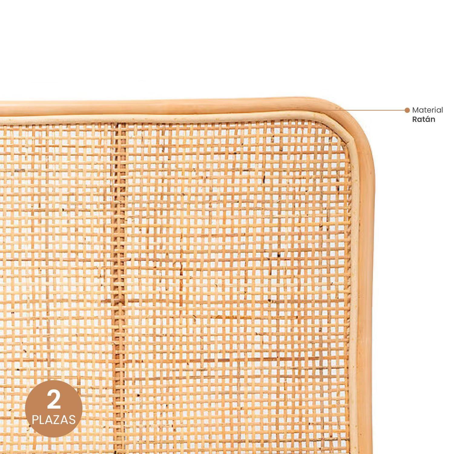 Respaldo de Cama Ratán Ronnie 2 Plazas 160x100 cm Atmosphera-2