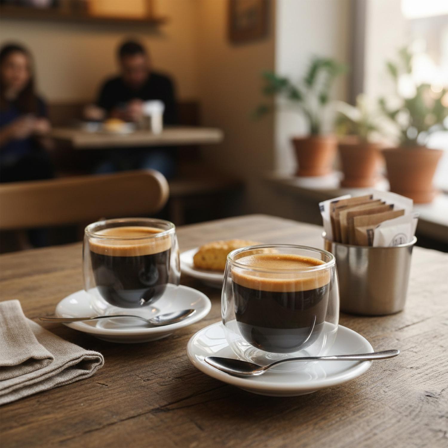 Set 4 Tazas Vidrio Doble Pared Espresso 80 ml Simplit-2