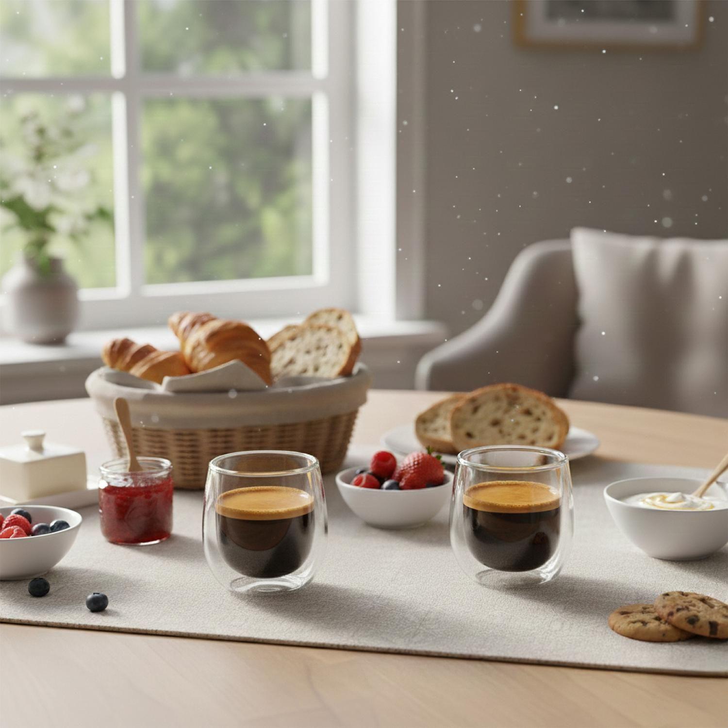 Set 4 Tazas Vidrio Doble Pared Espresso 80 ml Simplit-6