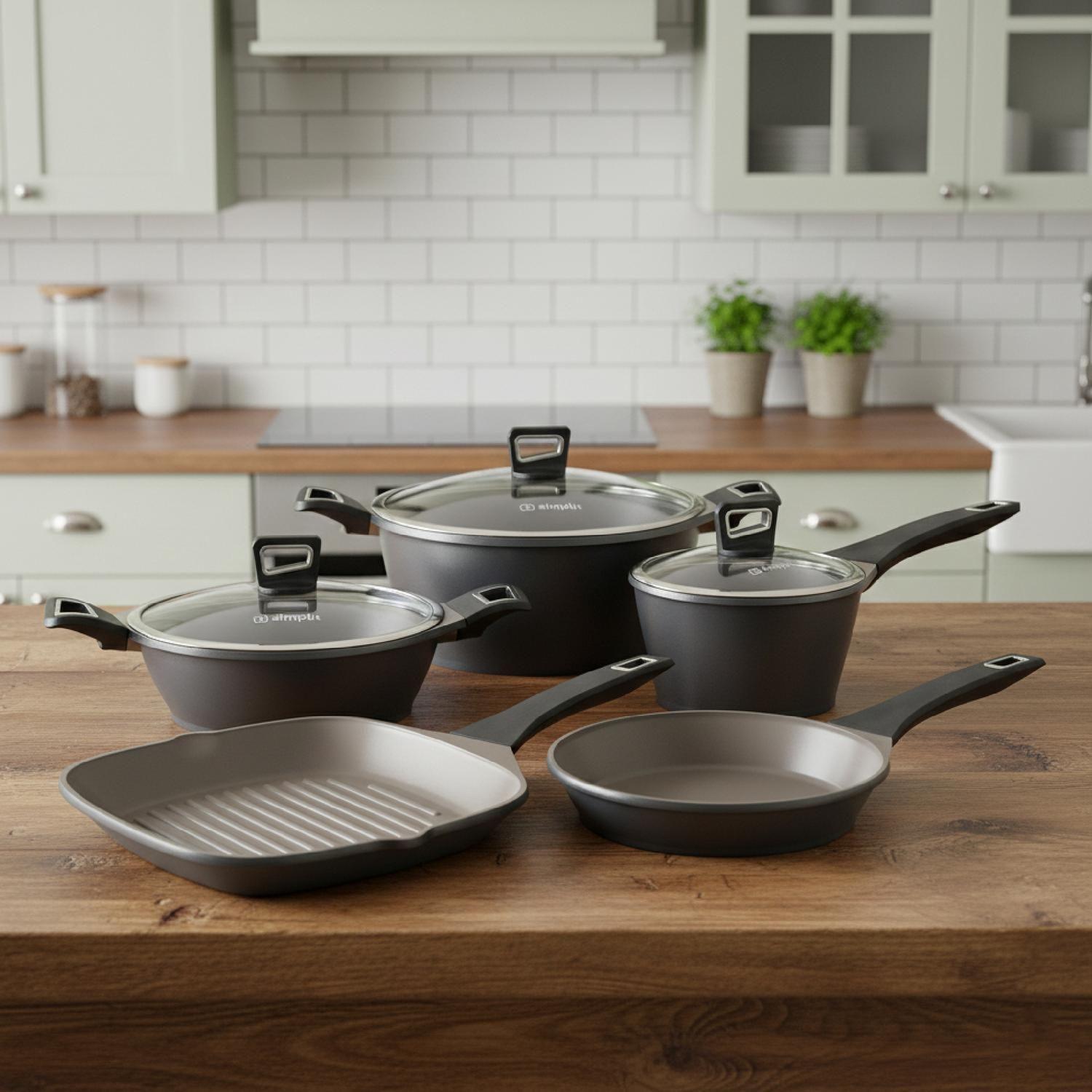 Batería de Cocina Antiadherente Classic 8 Piezas Simplit-7