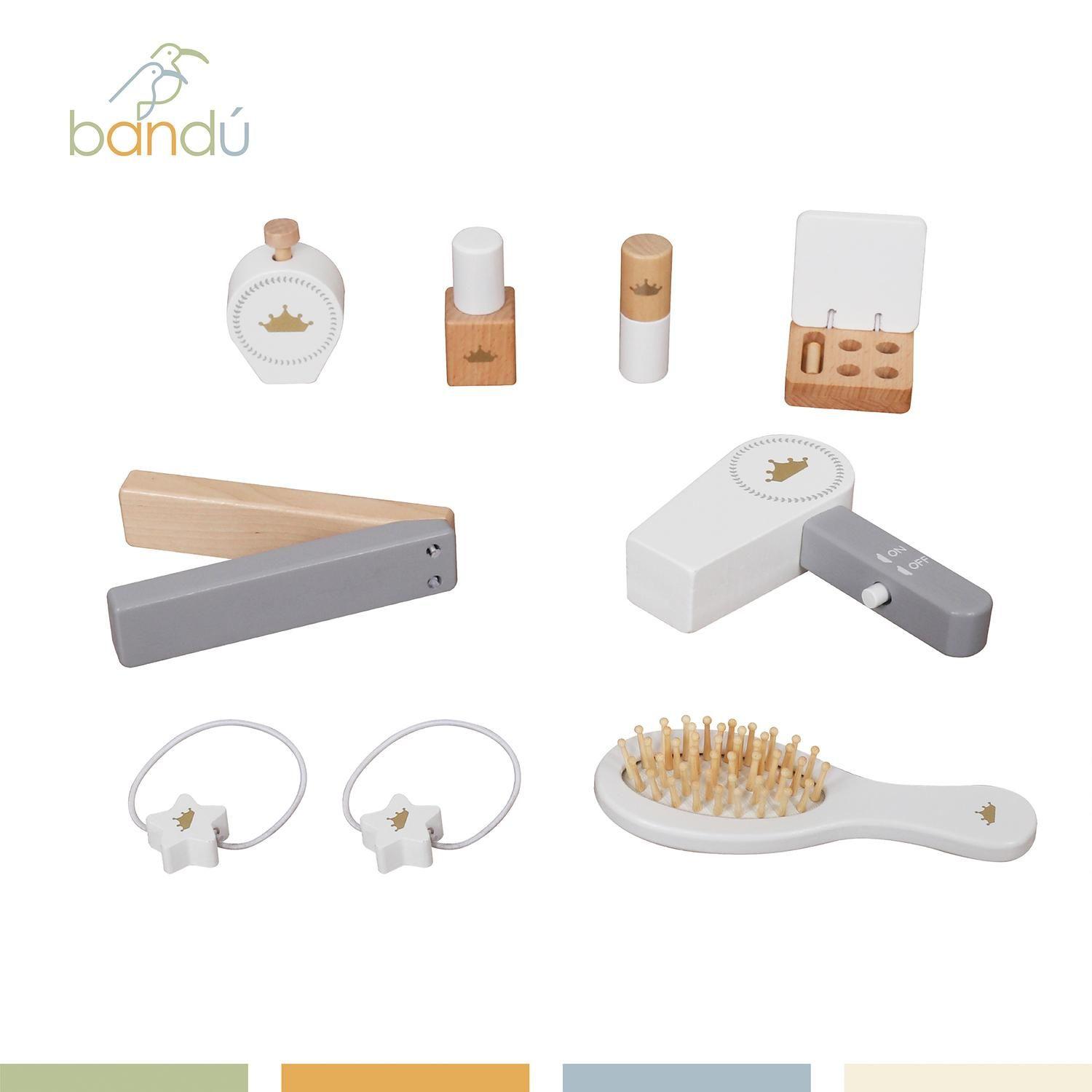 Tocador Infantil Para Niñas Espejo Maquillaje Madera Bandú-5