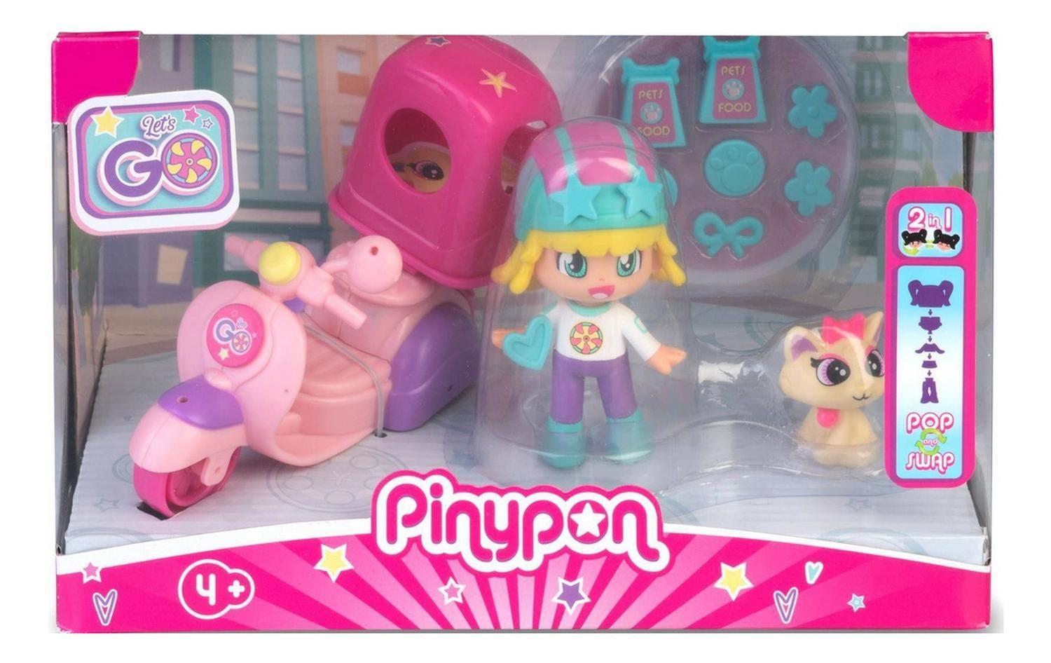 Muñeca De 8 cm con Vehiculo Vamos De Pinypon-3