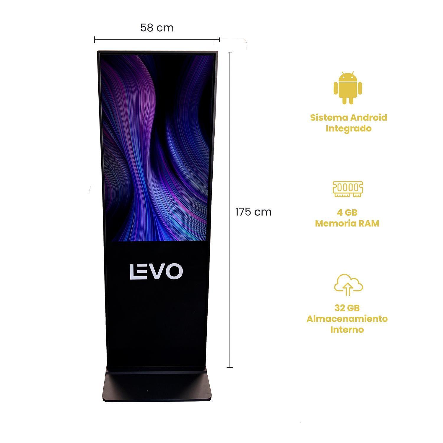 Pantalla Totem Publicitario 43" Touch Android Wifi Usb Levo-3