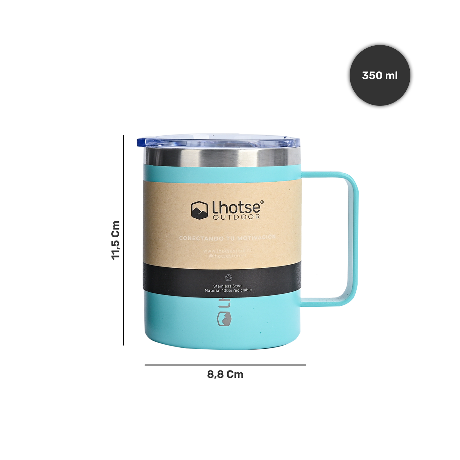 Taza Térmica Insulada Camping 350ml-3