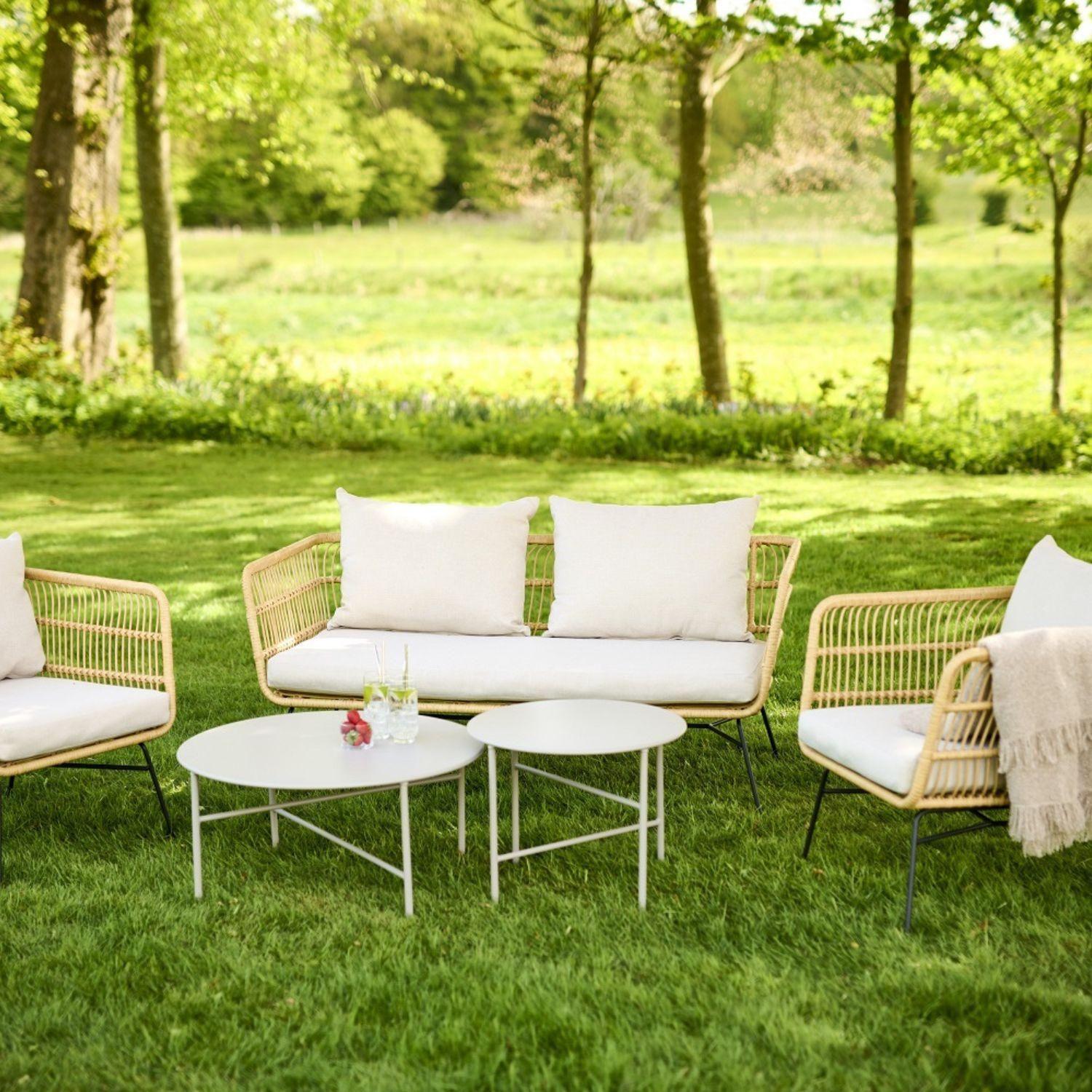 Mesa Metálica de Jardin Gris 70x35 Cm DAY-2