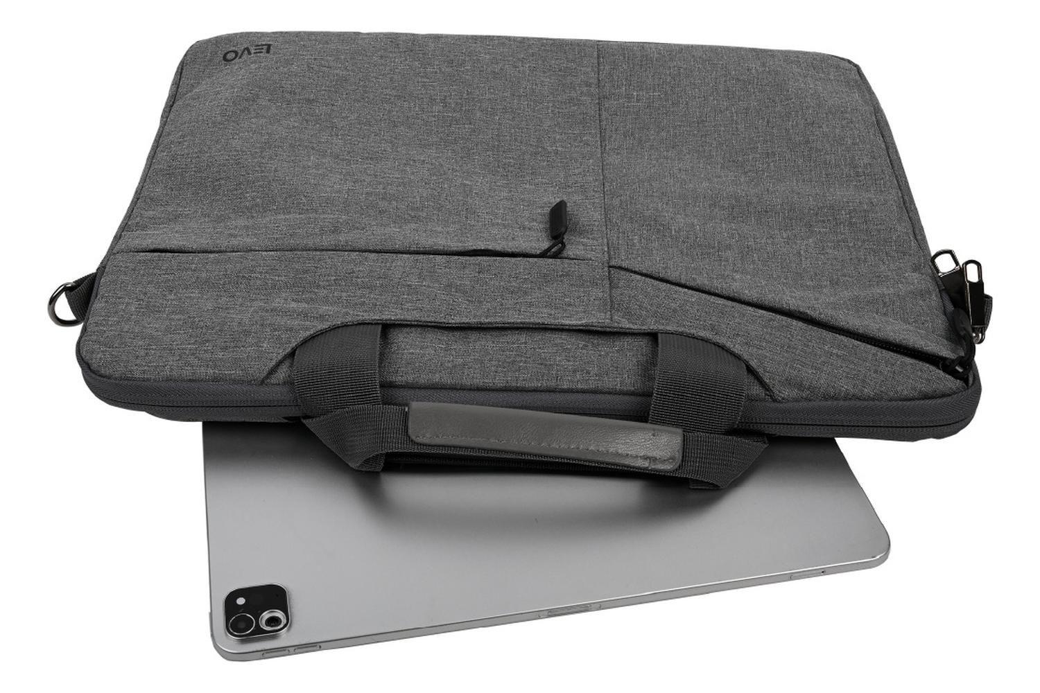 Mochila MANAGER Negra 15,6"+ Funda Notebook Gris 15,6" LEVO-6