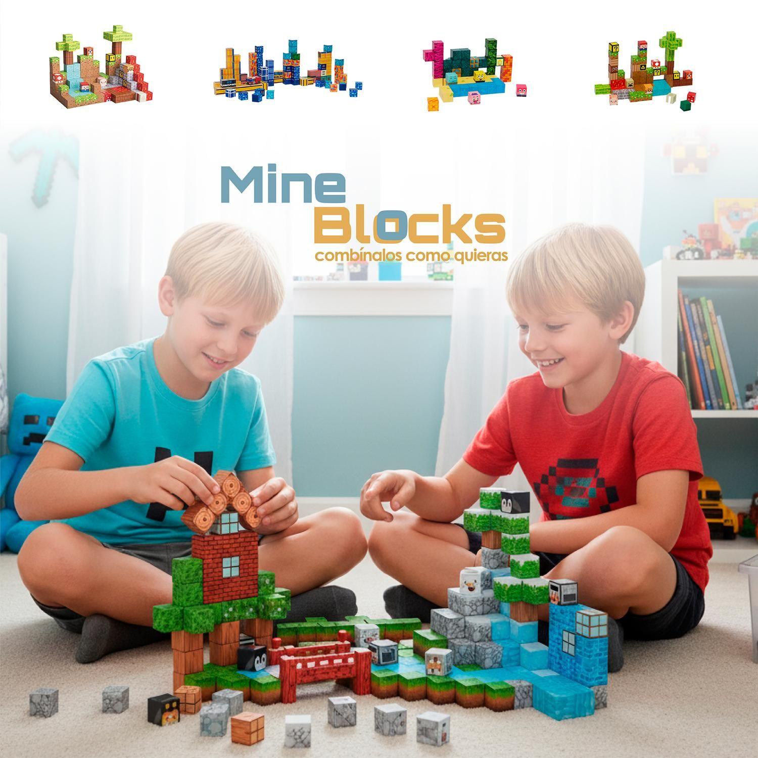 Juego Bloques Magnéticos 89pcs MineBlocks Aventura Bandú-7