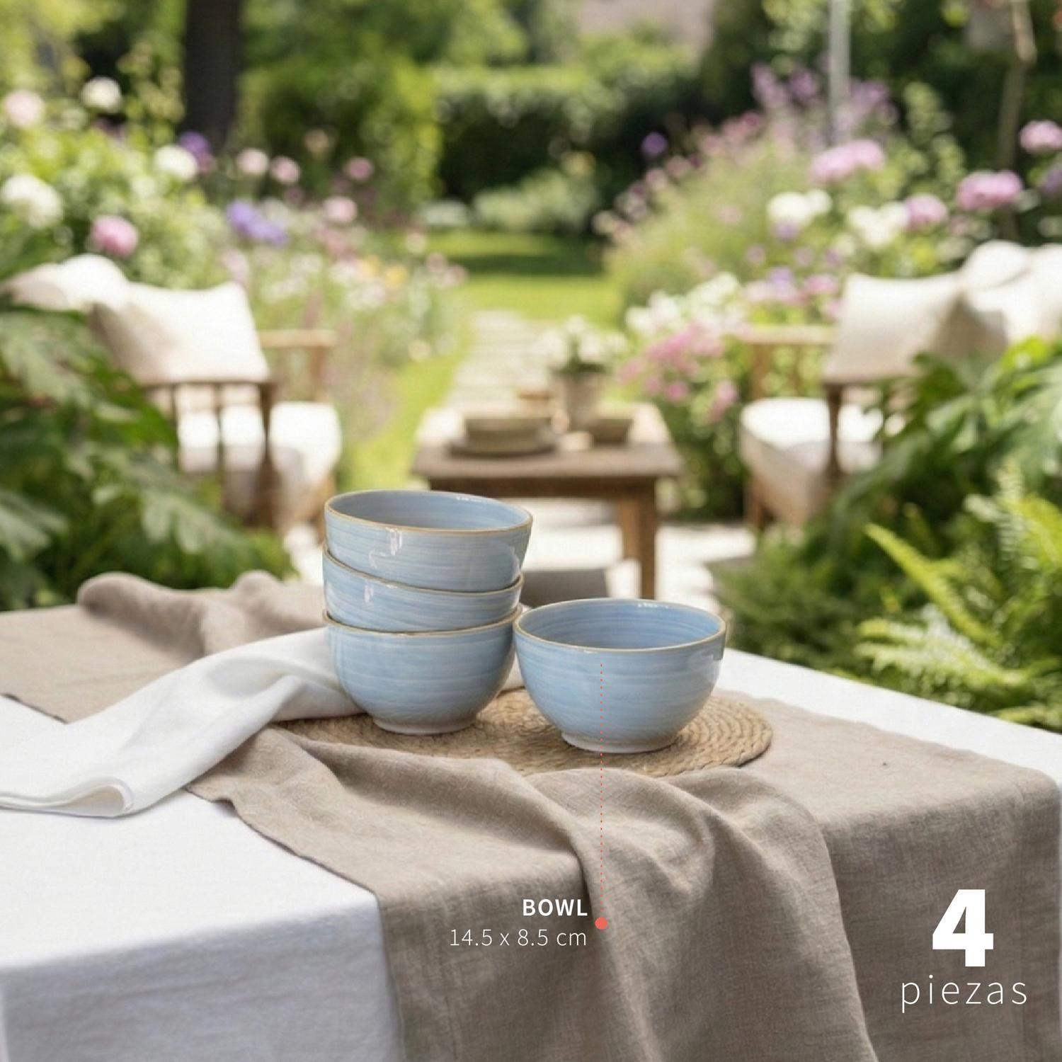 Set 4 Bowls Cerámica 8,5cm Amalfi Simplit-2