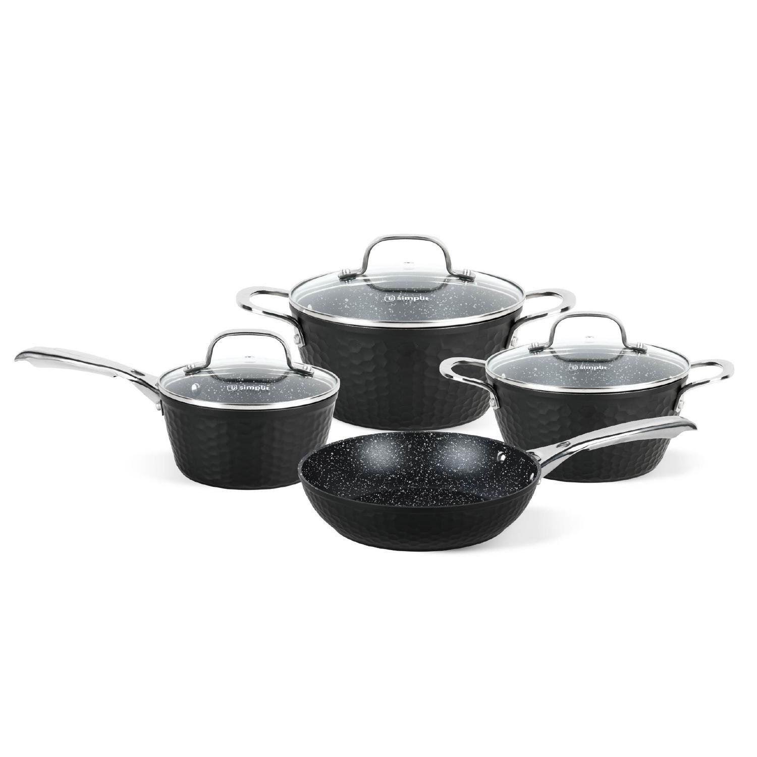 Batería de Cocina Antiadherente Black Copper 7 Pzs Simplit-0