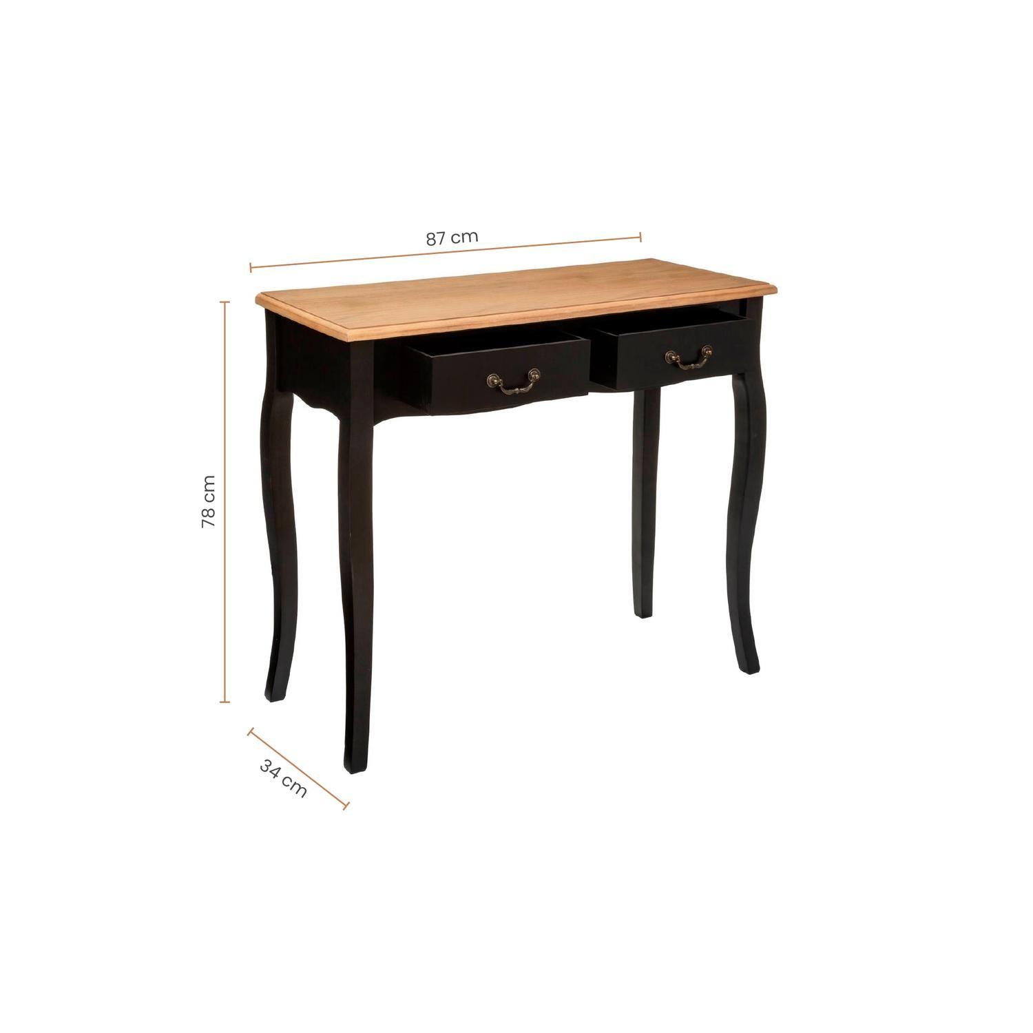 Arrimo de Madera Chyrsa Negro 87x34x78 cm Atmosphera-5