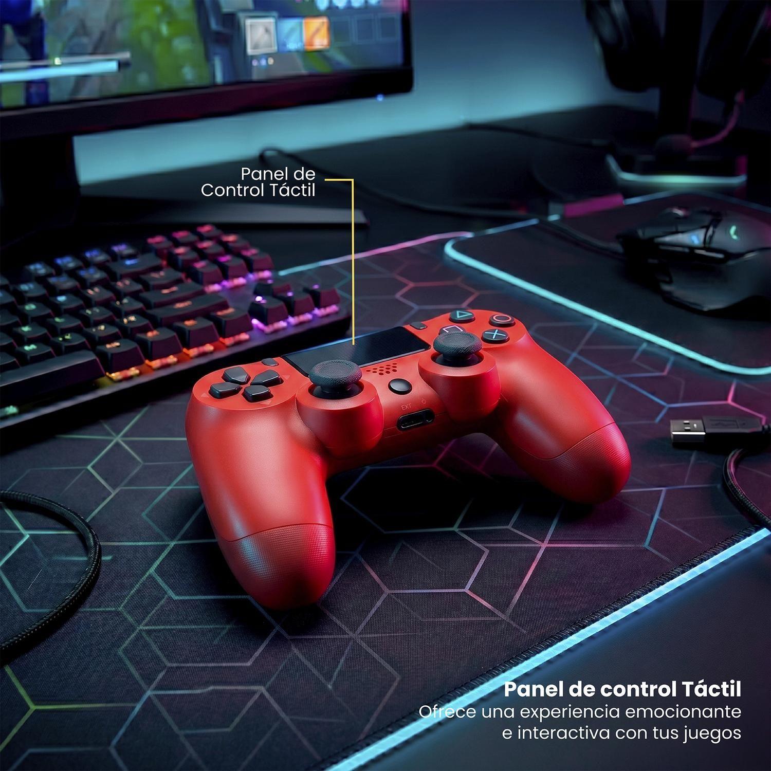 Control Joystick Inalámbrico compatible con PS4 Rojo Levo-5