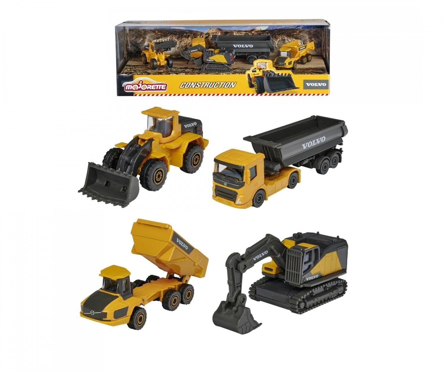 Set 4 Vehiculos Construcción Volvo Majorette-6