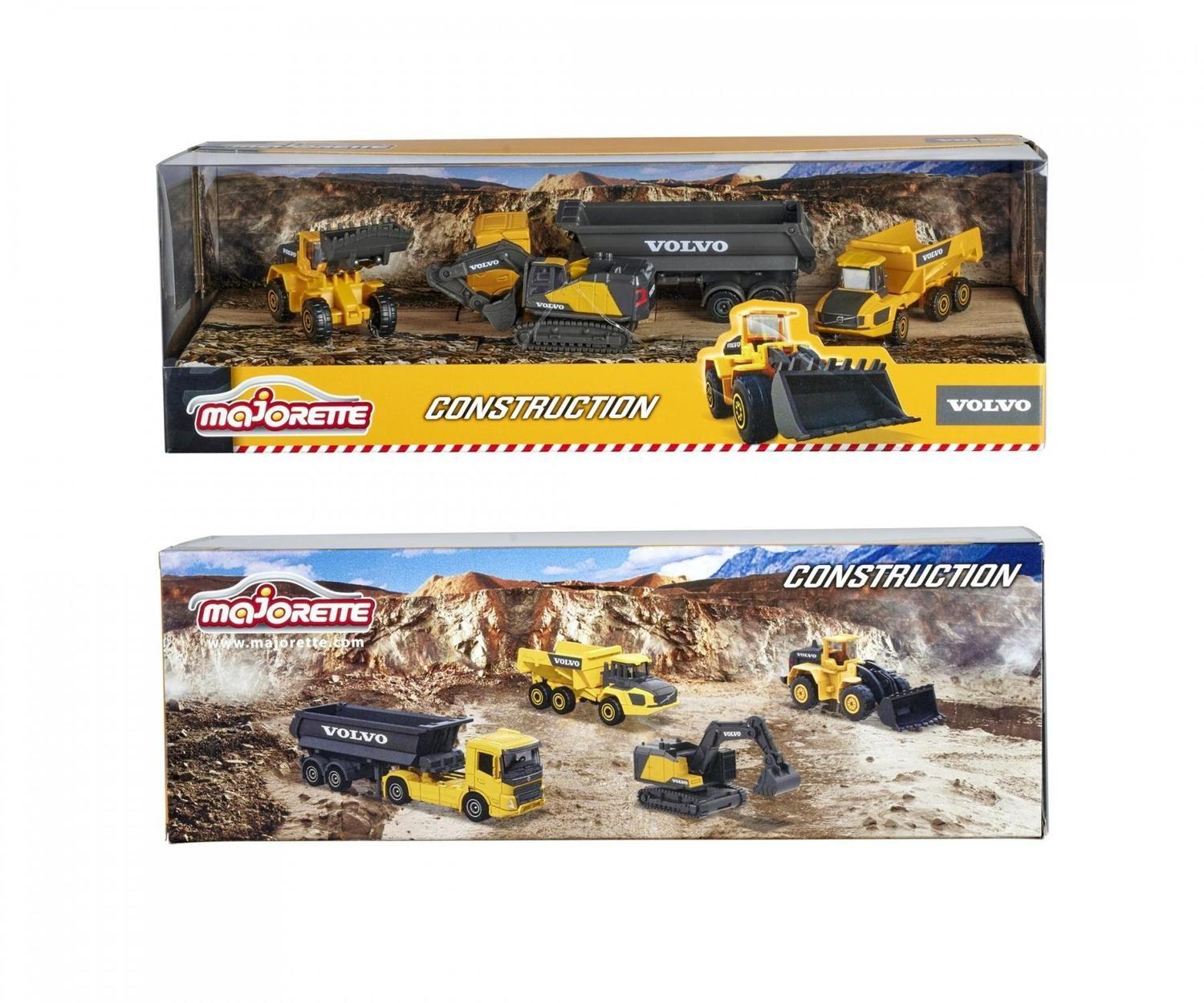 Set 4 Vehiculos Construcción Volvo Majorette-4