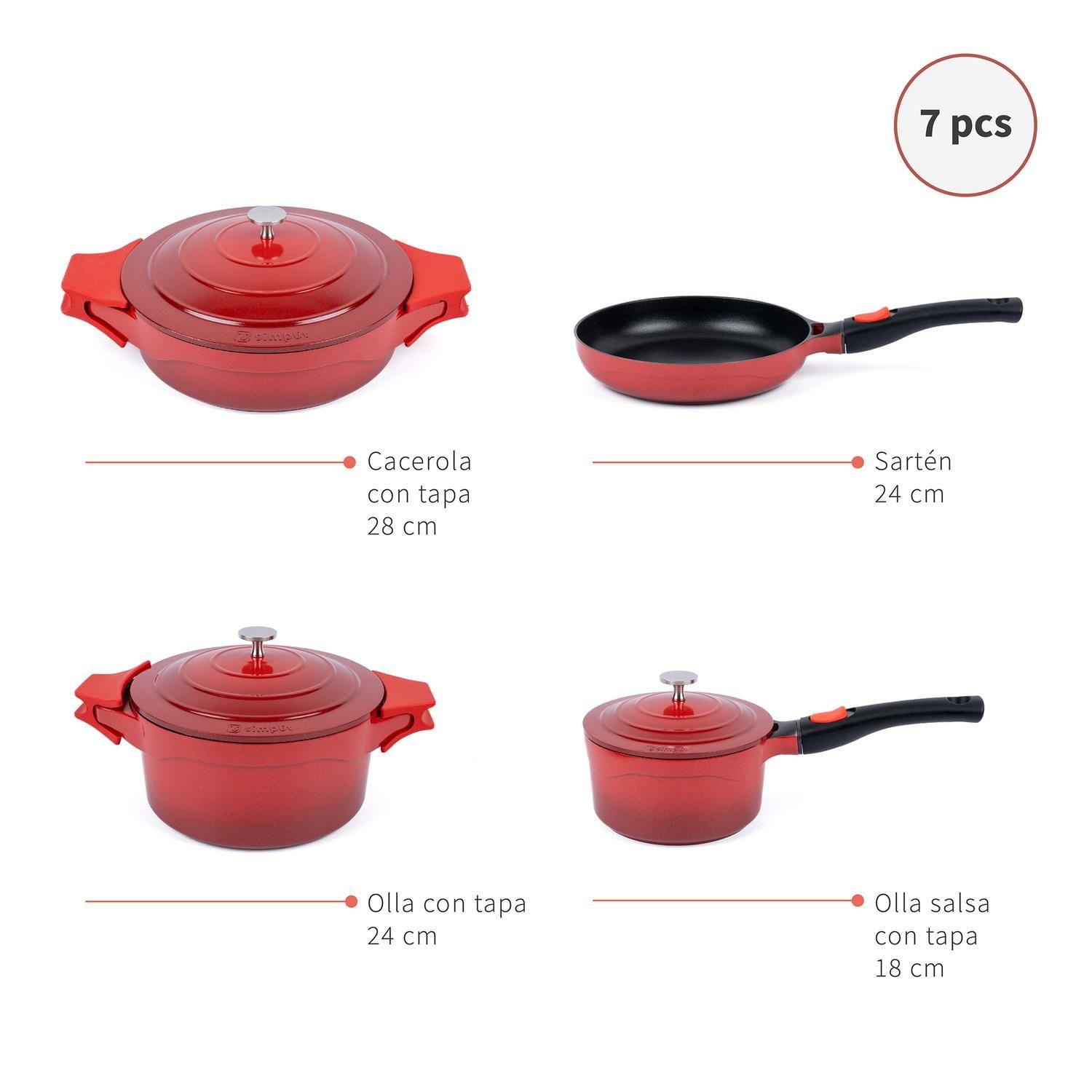 Batería de Cocina Toulouse 7 pcs + Accesorios Simplit-3