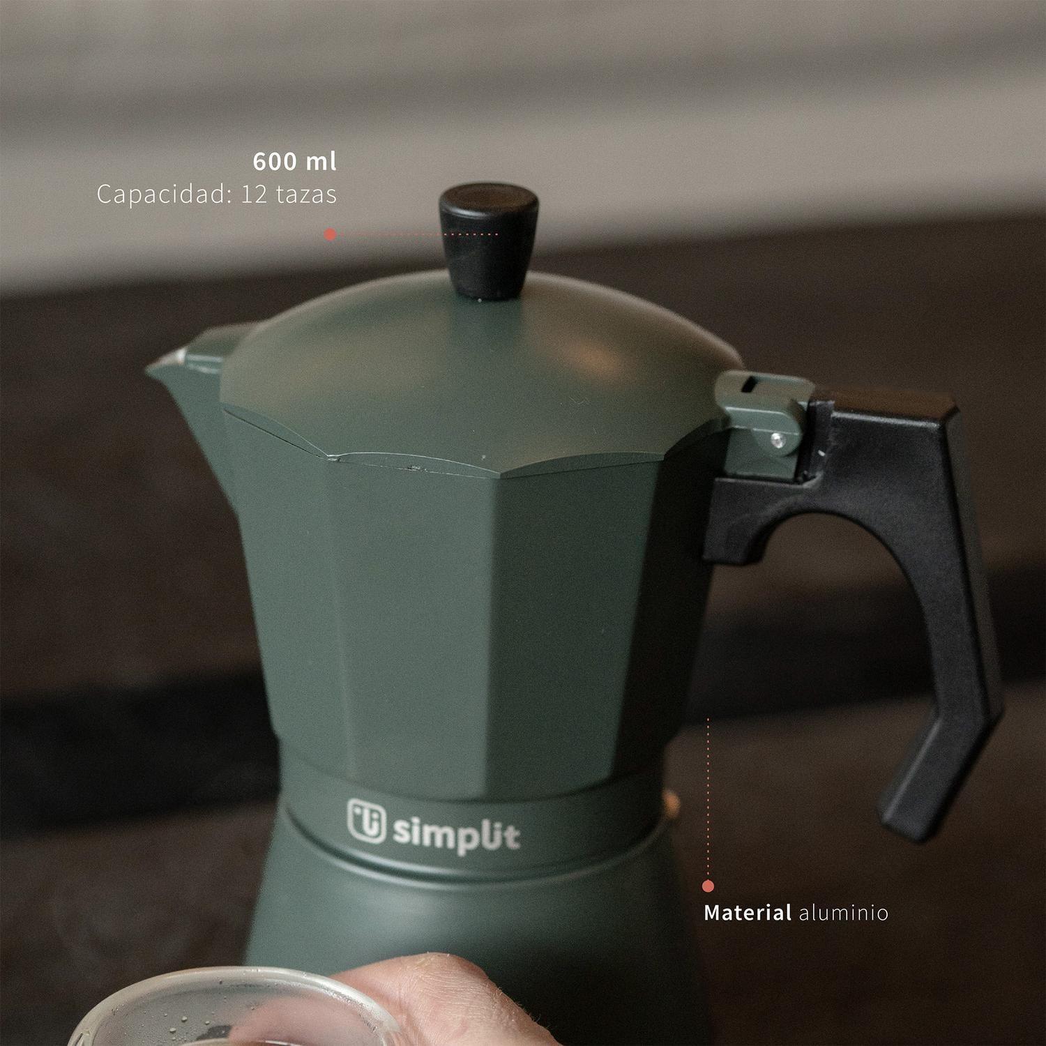 Cafetera Italiana Moka 12 Tazas 600ml Simplit-2