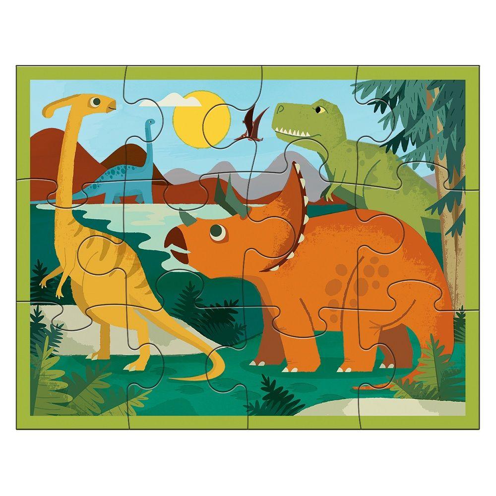 Puzzle 12pcs En Estuche Parque Dinosaurio Mudpuppy-0