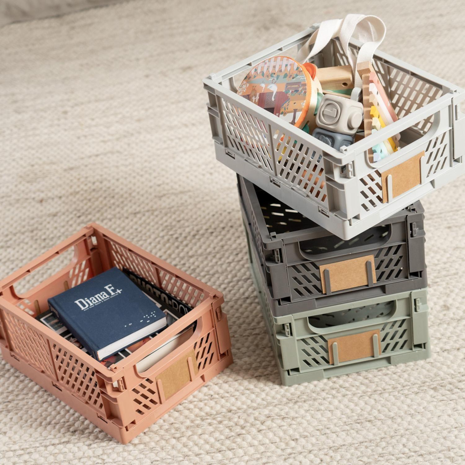 Caja de Almacenamiento Organizadora Apilable y Plegable DAY Gris-3