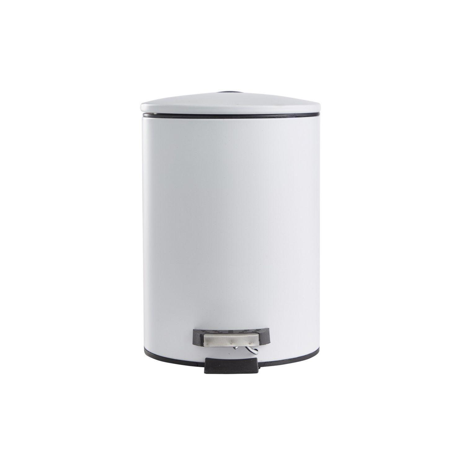 Basurero de Baño Acero Inoxidable Blanco 3L DAY-0