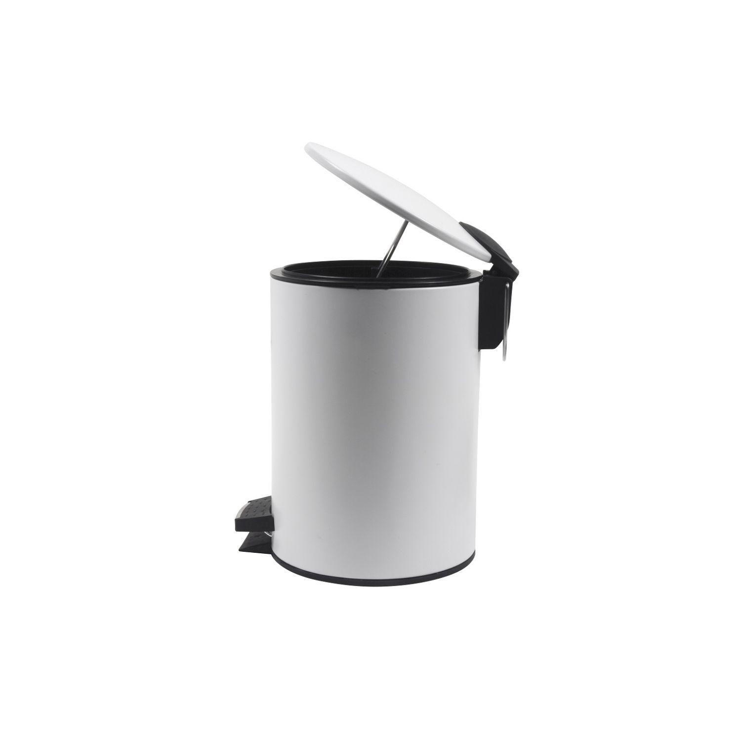 Basurero de Baño Acero Inoxidable Blanco 3L DAY-1