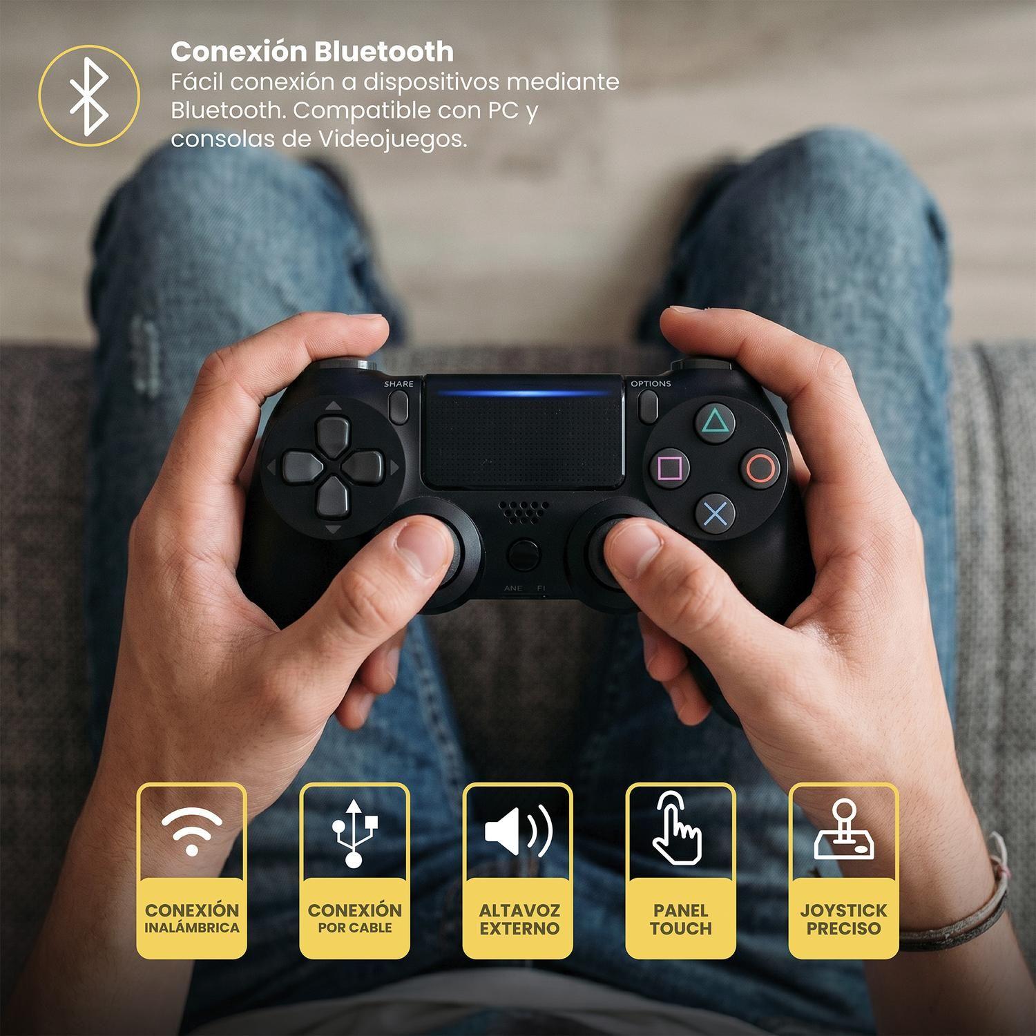 Control Joystick Inalámbrico compatible con PS4 Negro Levo-2