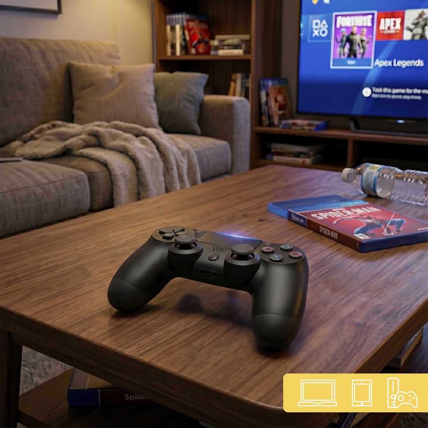 Control Joystick Inalámbrico compatible con PS4 Negro Levo-3