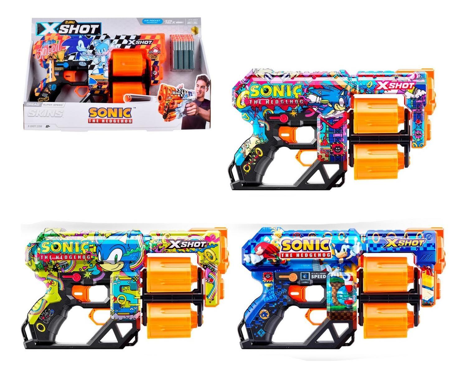Lanzador Skin Sonic Con 12 Dardos X-Shot-0