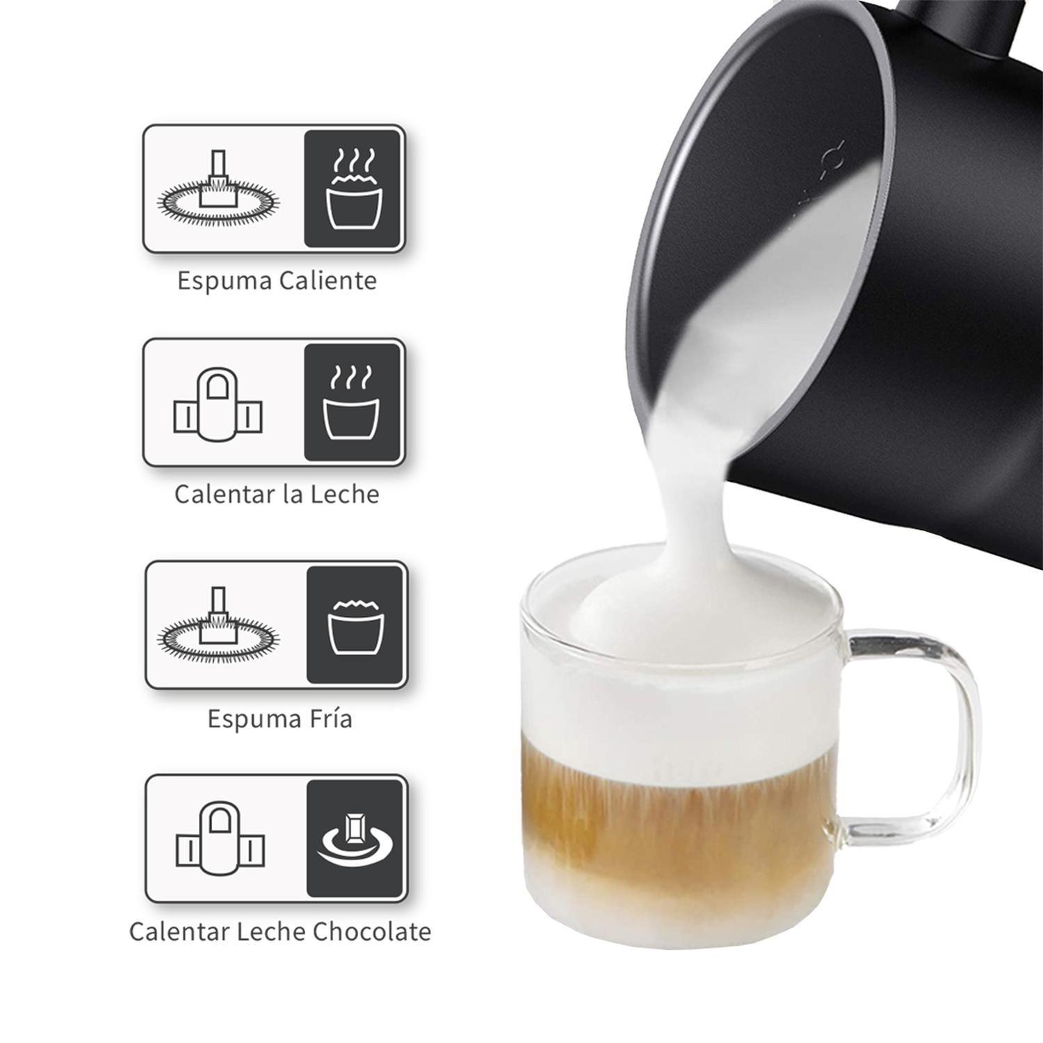 Pack Espumador Leche Negro + Cafetera Prensa Francesa 600 ml-3