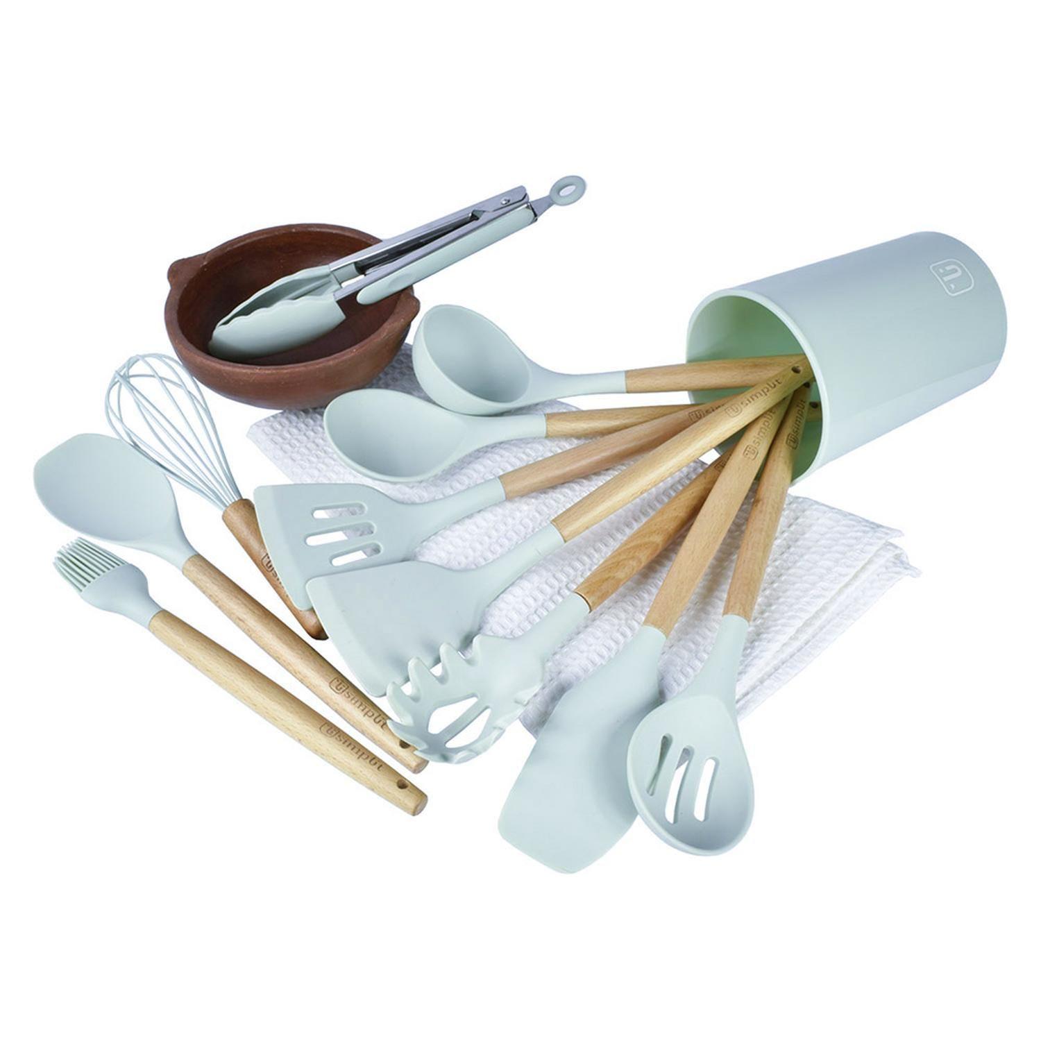 Kit Batería Cocina 8 Pza + Set 12 Utensilios Calipso Simplit-5