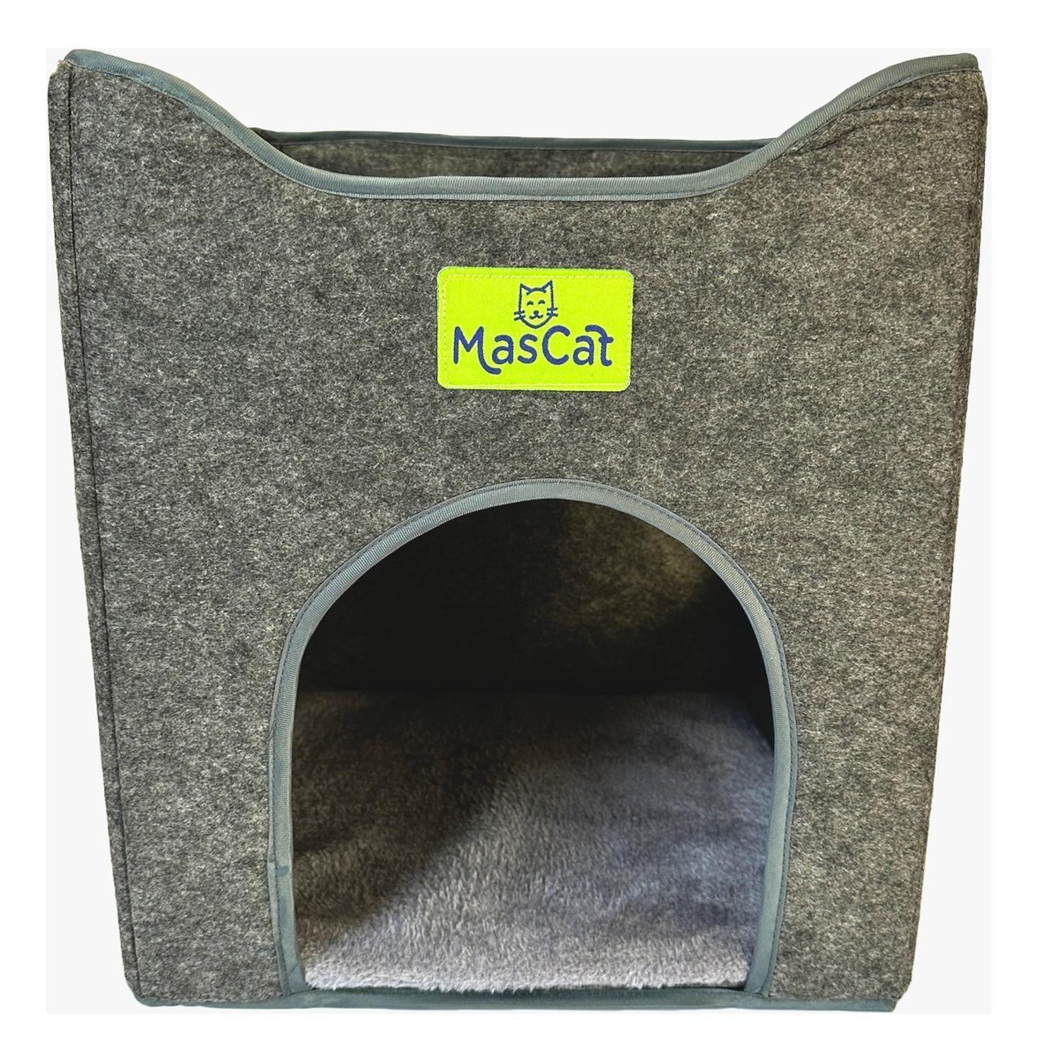 Cubo Tunel Para Gatos Gris Mascan-0