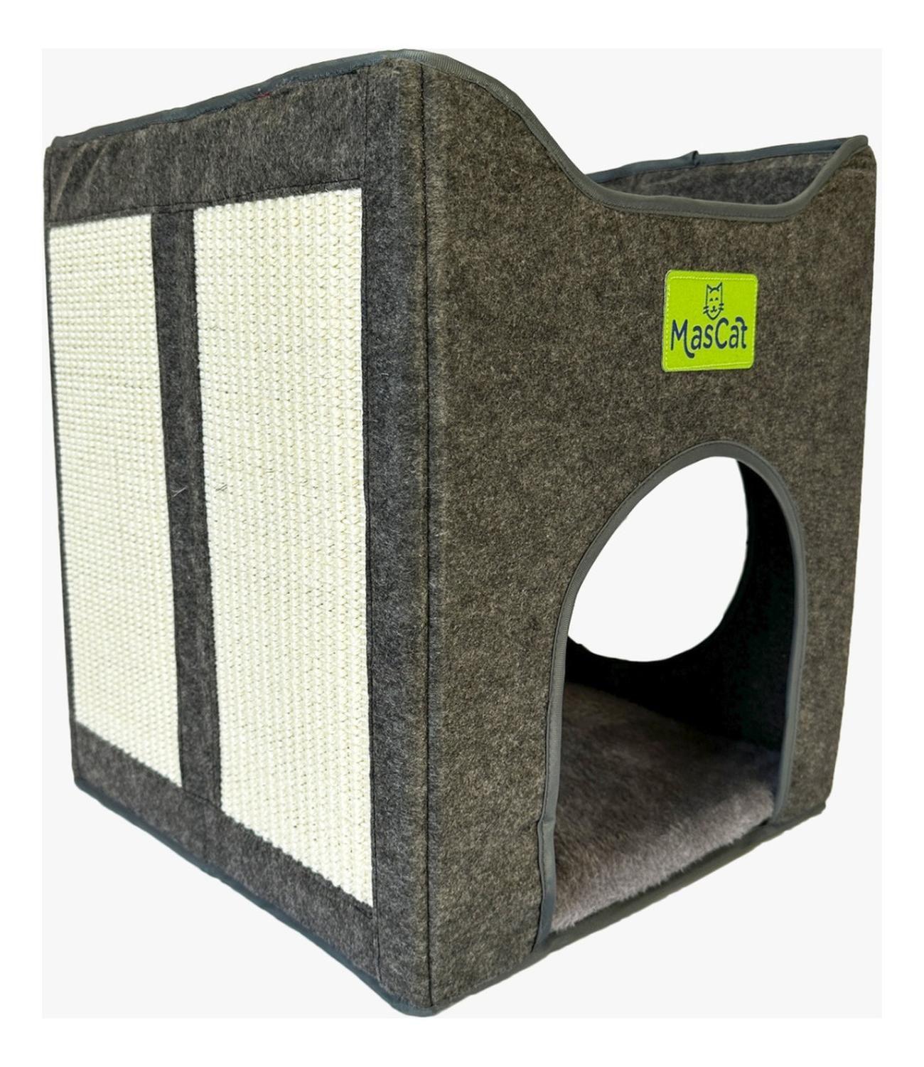 Cubo Tunel Para Gatos Gris Mascan-6