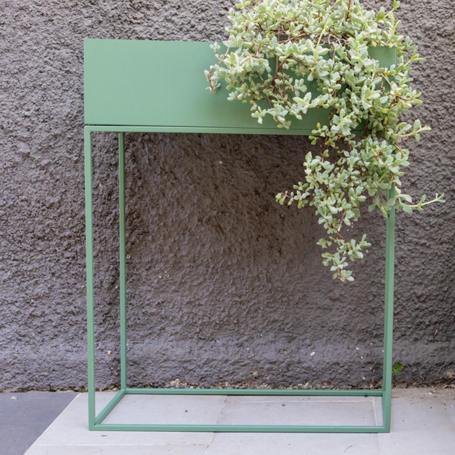Macetero 55x20x70CM Metal Verde DAY-3