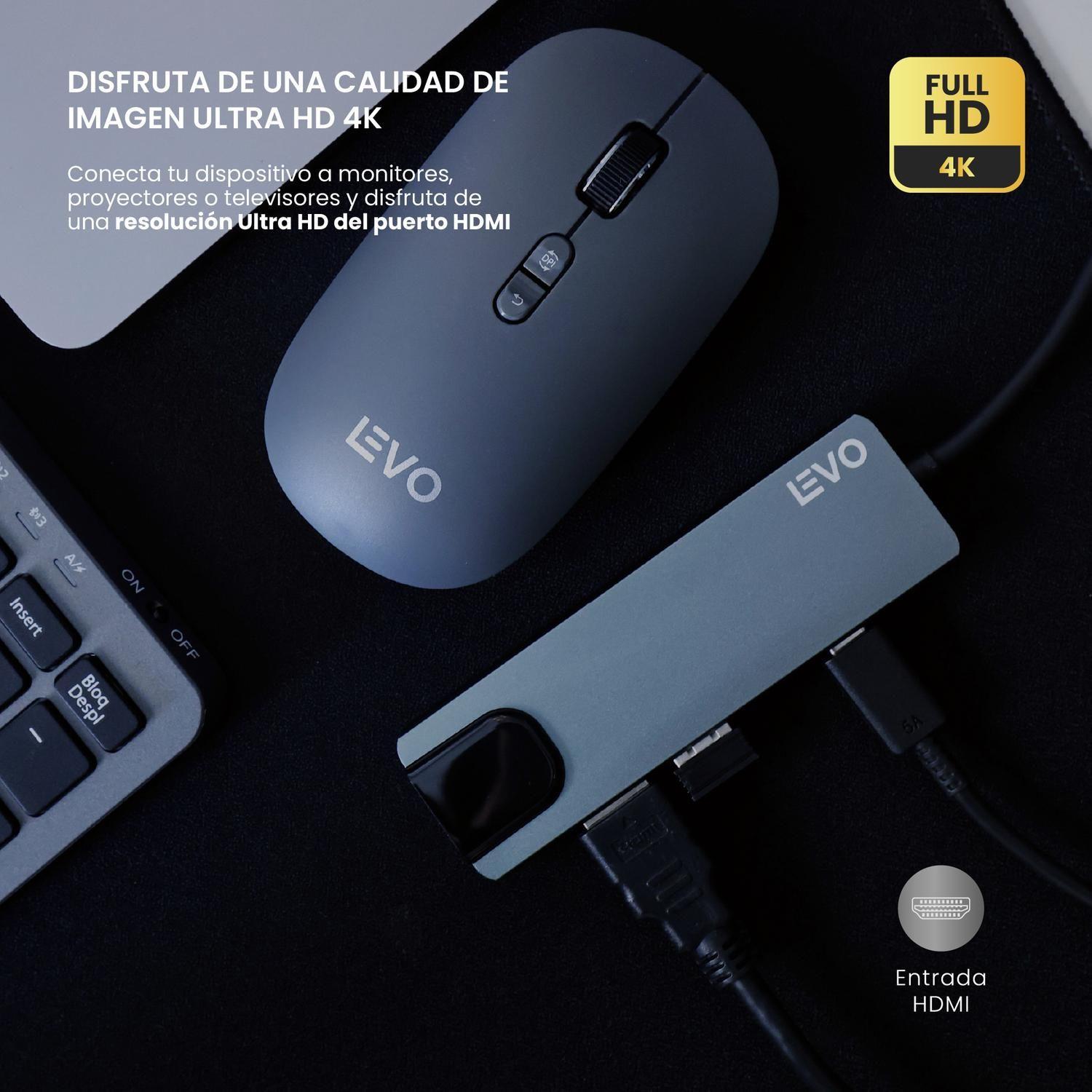 Hub USB-C Adaptador Multipuerto 5 en 1 Macbook Windows LEVO-4