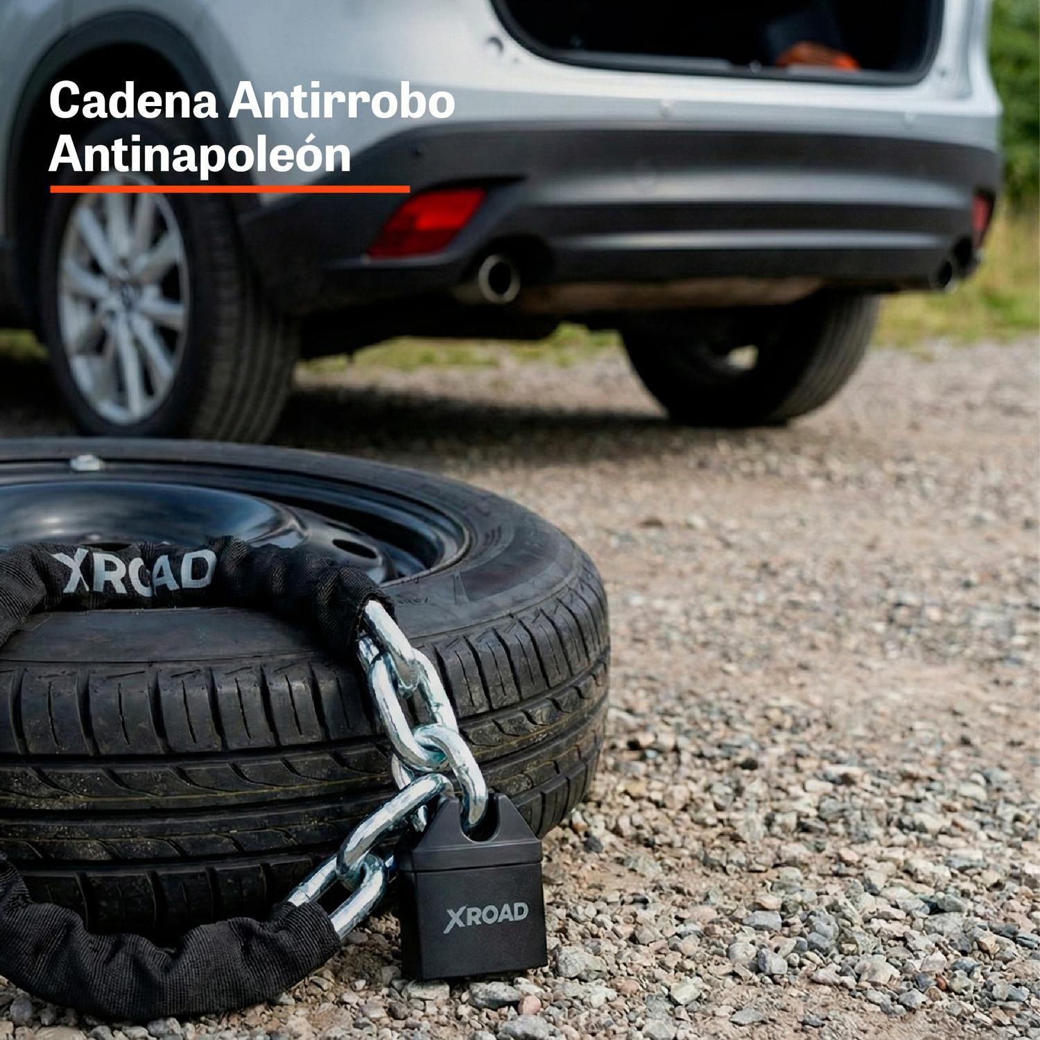 Cadena + Candado para Rueda de Repuesto Antirrobo XRoad-2