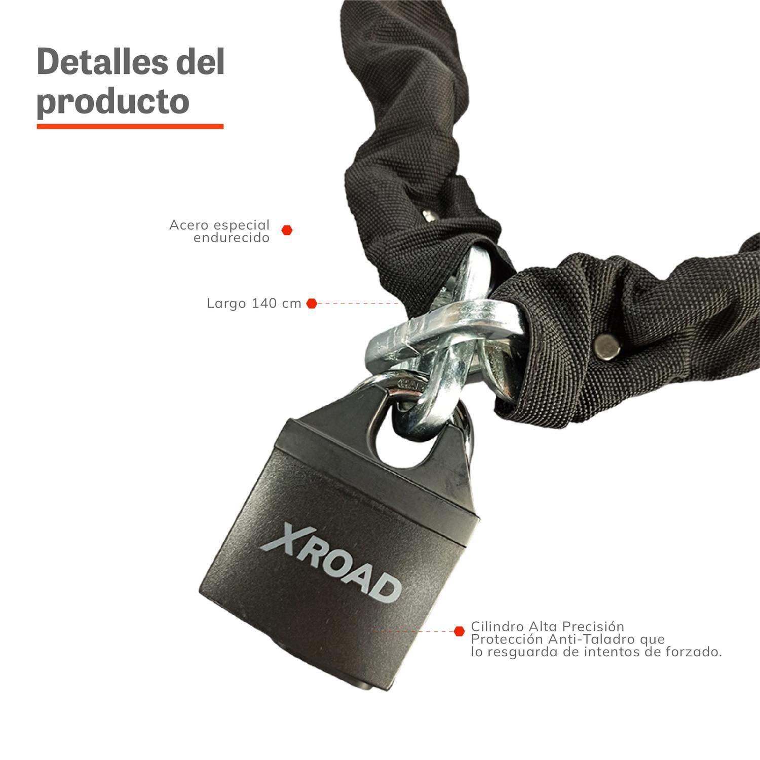 Cadena + Candado para Rueda de Repuesto Antirrobo XRoad-3