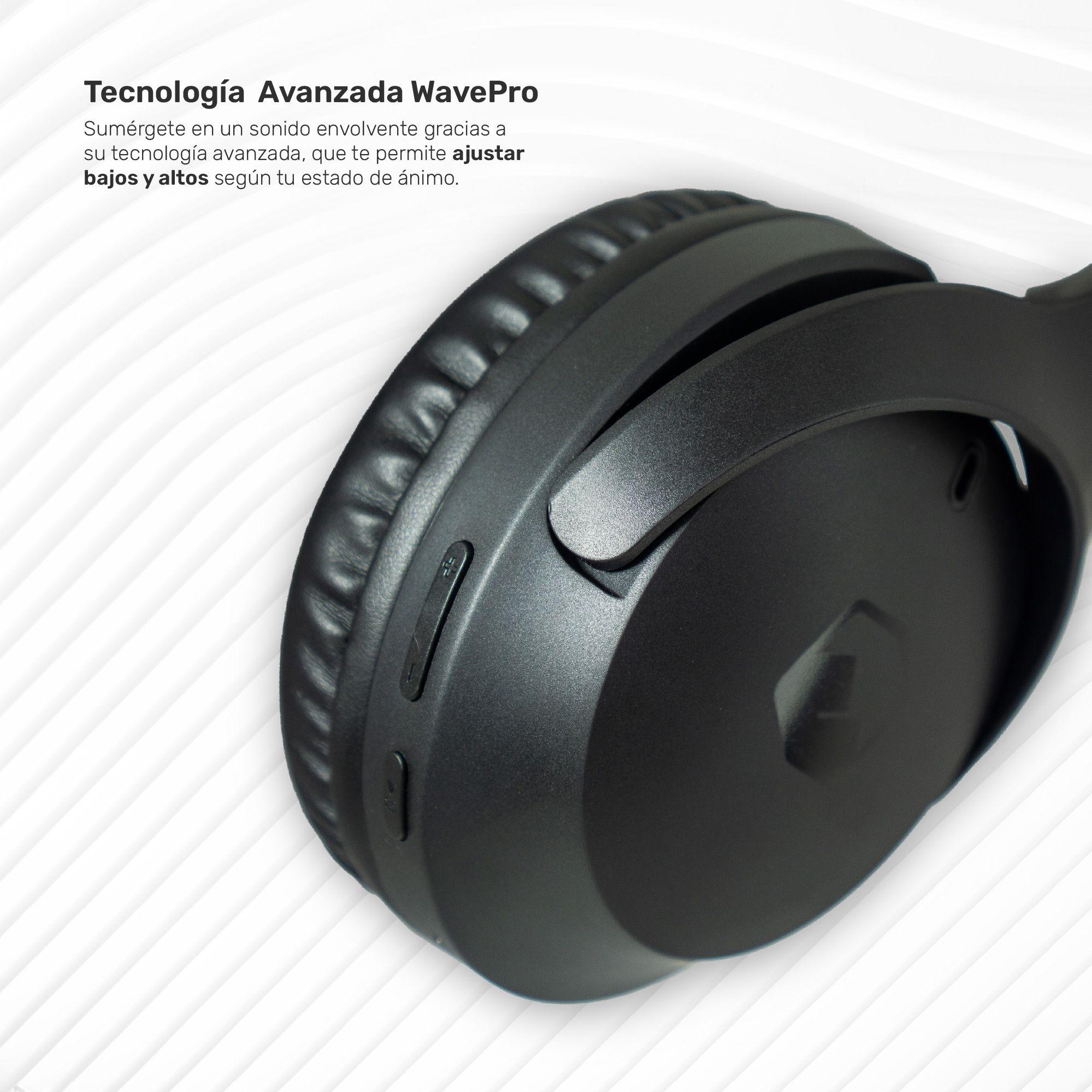 Audifonos Bluetooth Inalambricos Over Ear WavePro Black-1