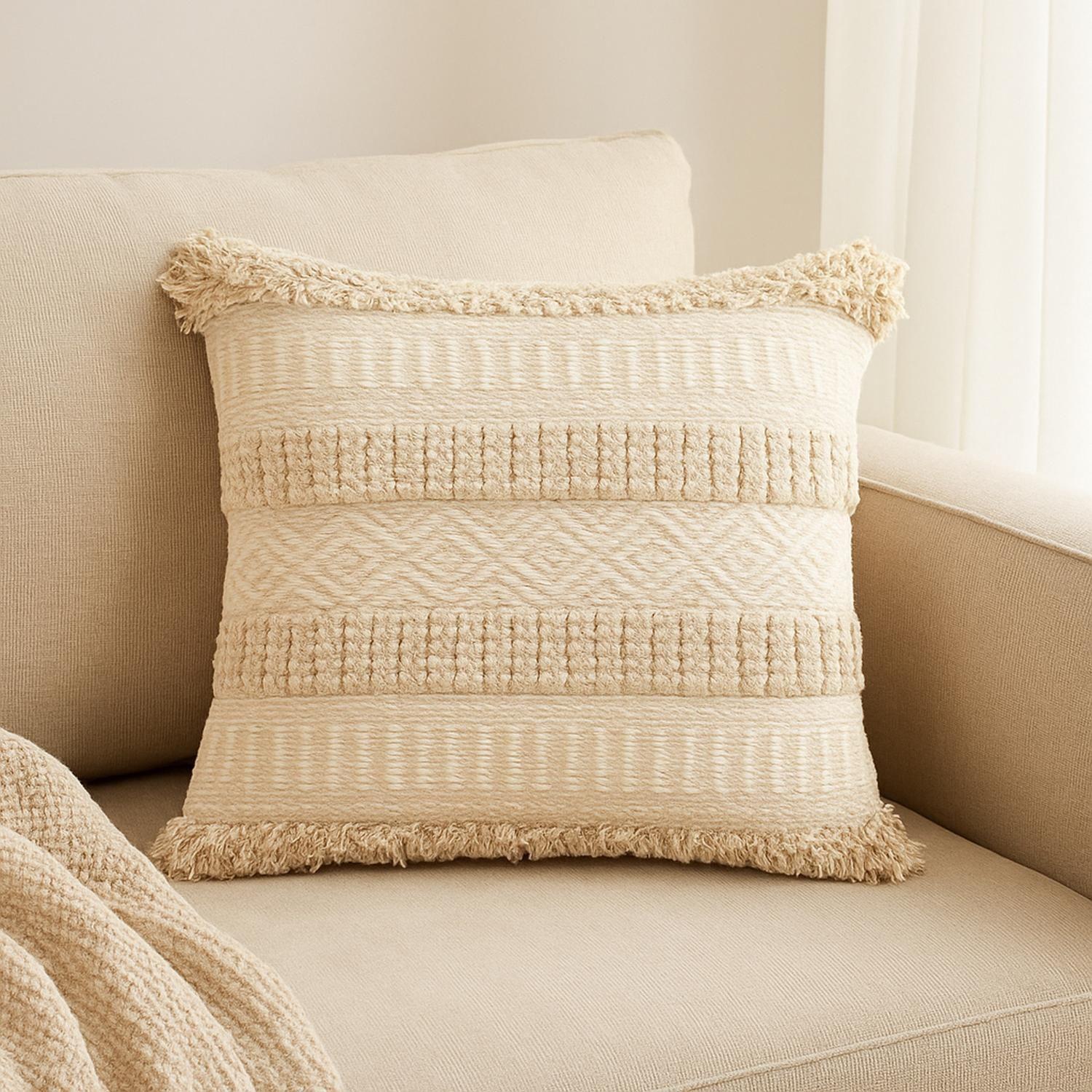 Cojin Algodón Sand 40 X 40 cm Lineas Atmosphera-2