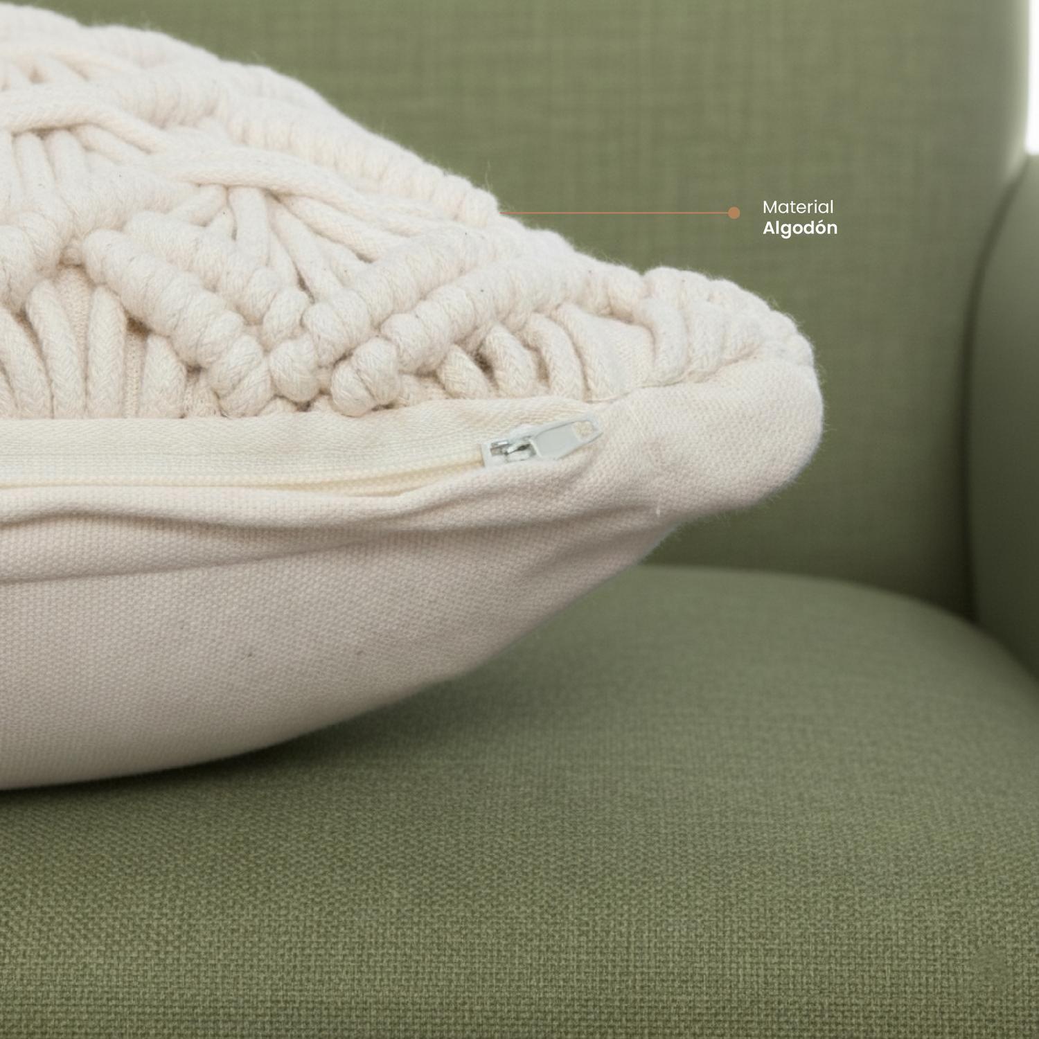 Cojín Ete Macrame 40 x 40 cm Atmosphera-2