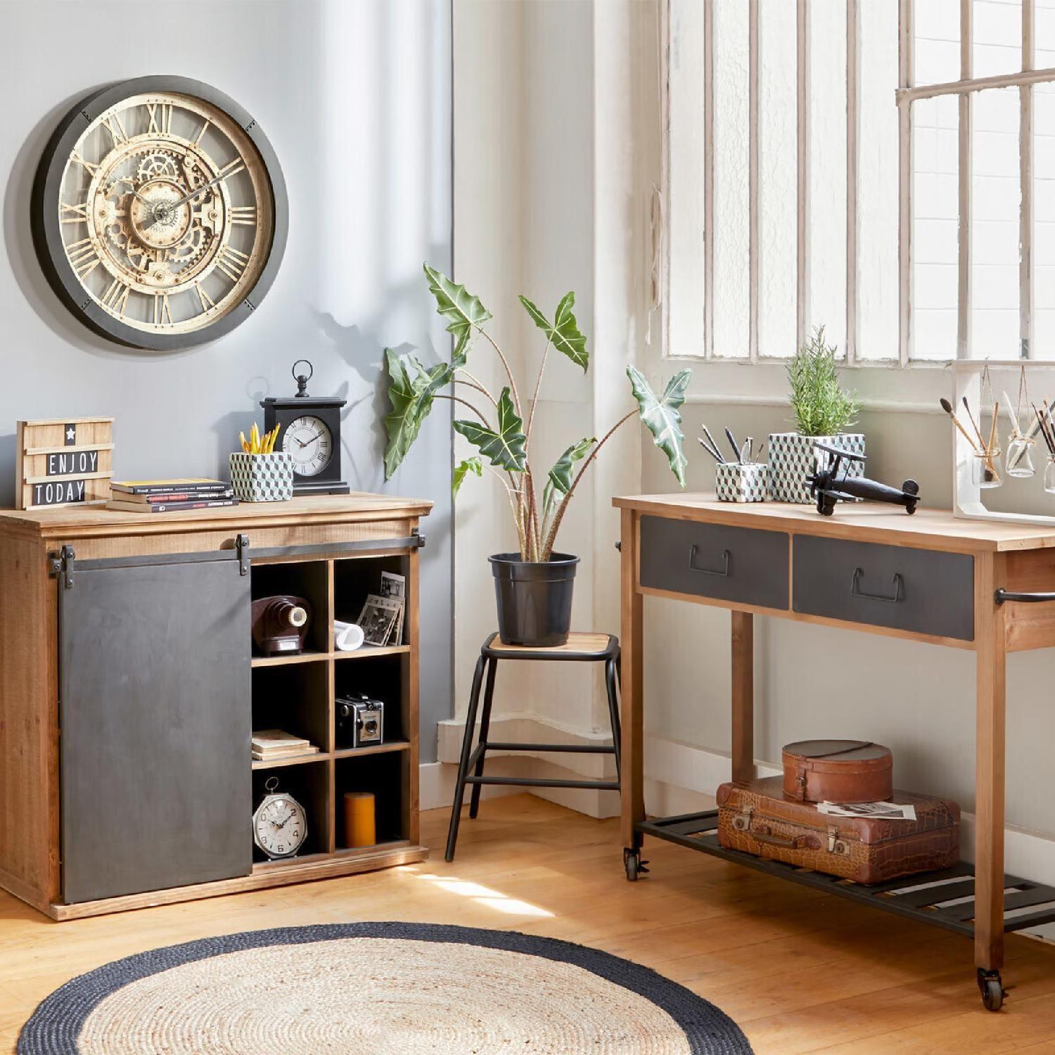 Alfombra de Yute Redonda con Borde Negro 120 cm Atmosphera-5