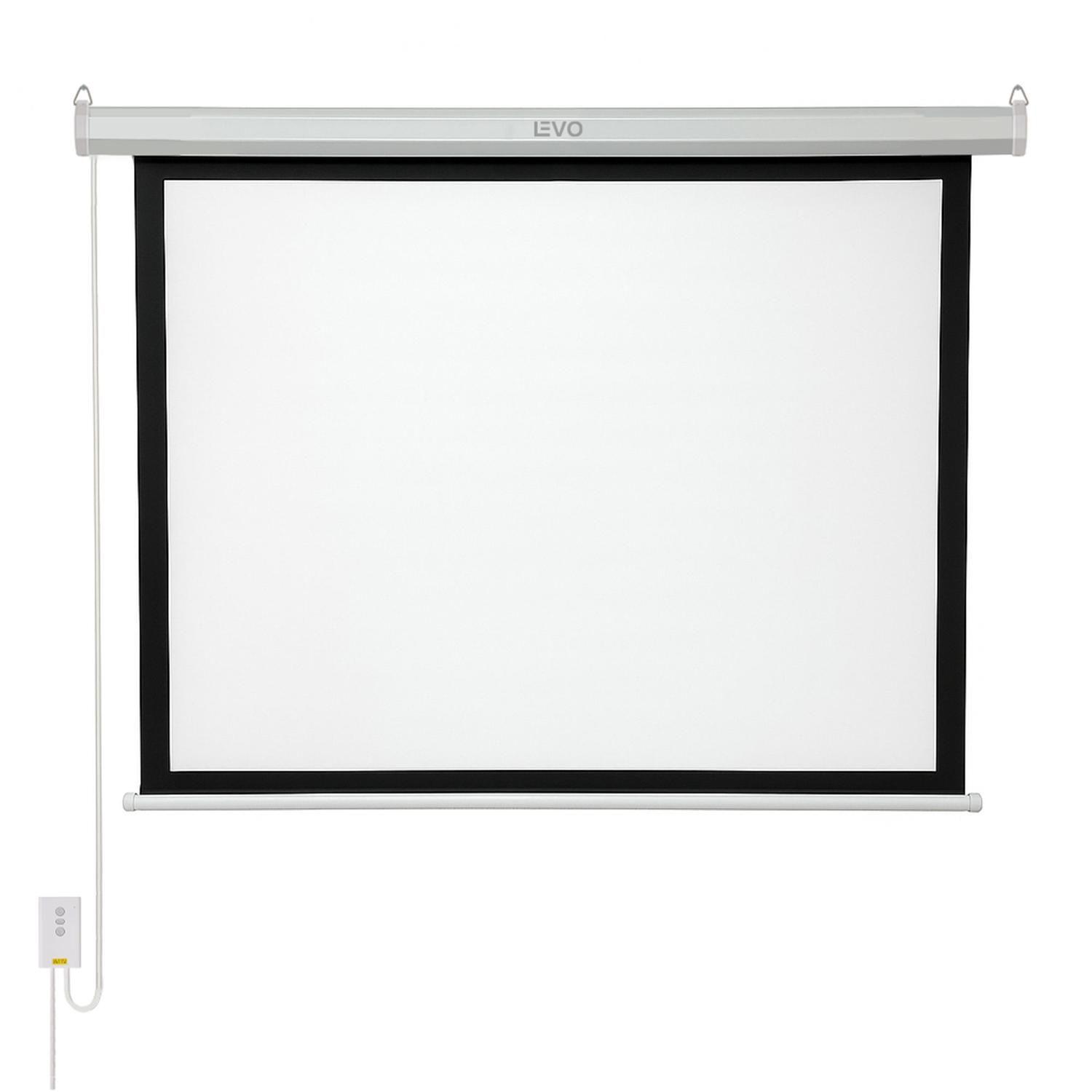 Proyector Portatil Hexa 8000lm + Telón Electrico 80" LEVO-4