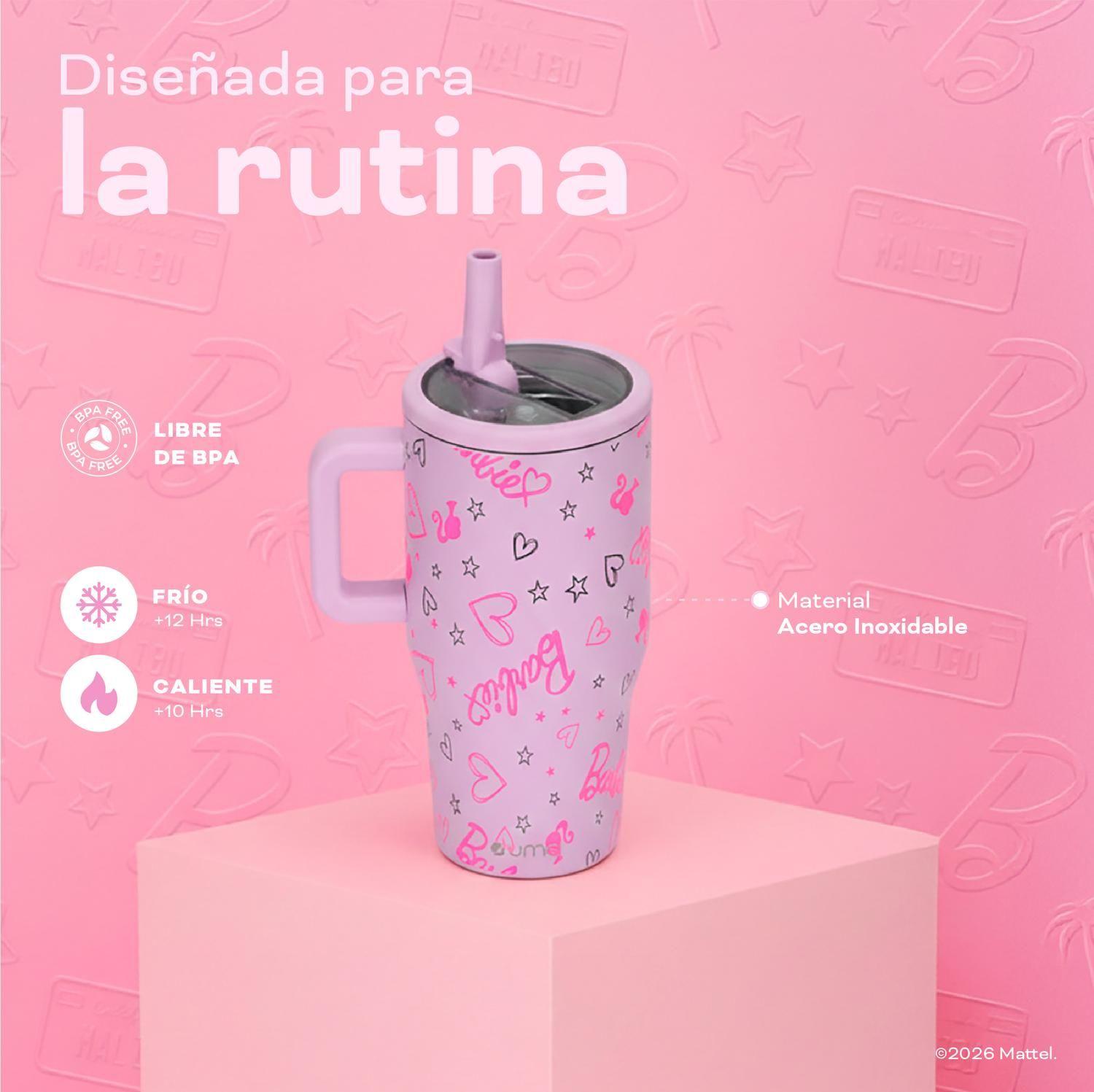 Vaso Térmico Tumbler Mug Barbie Love 590ml Acero Inox UMA-3