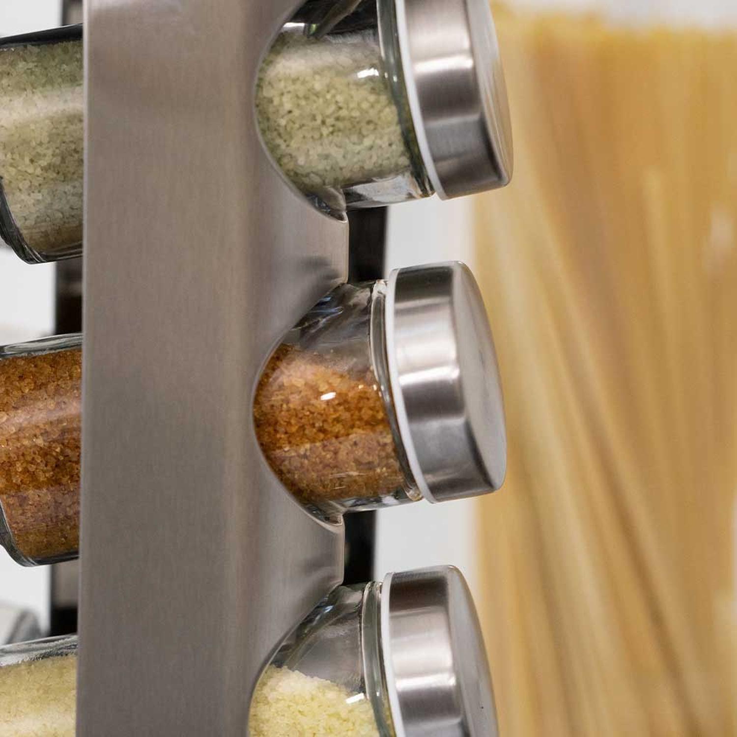 Especiero Condimentos Giratorio Metálico 16 Frascos Simplit-3