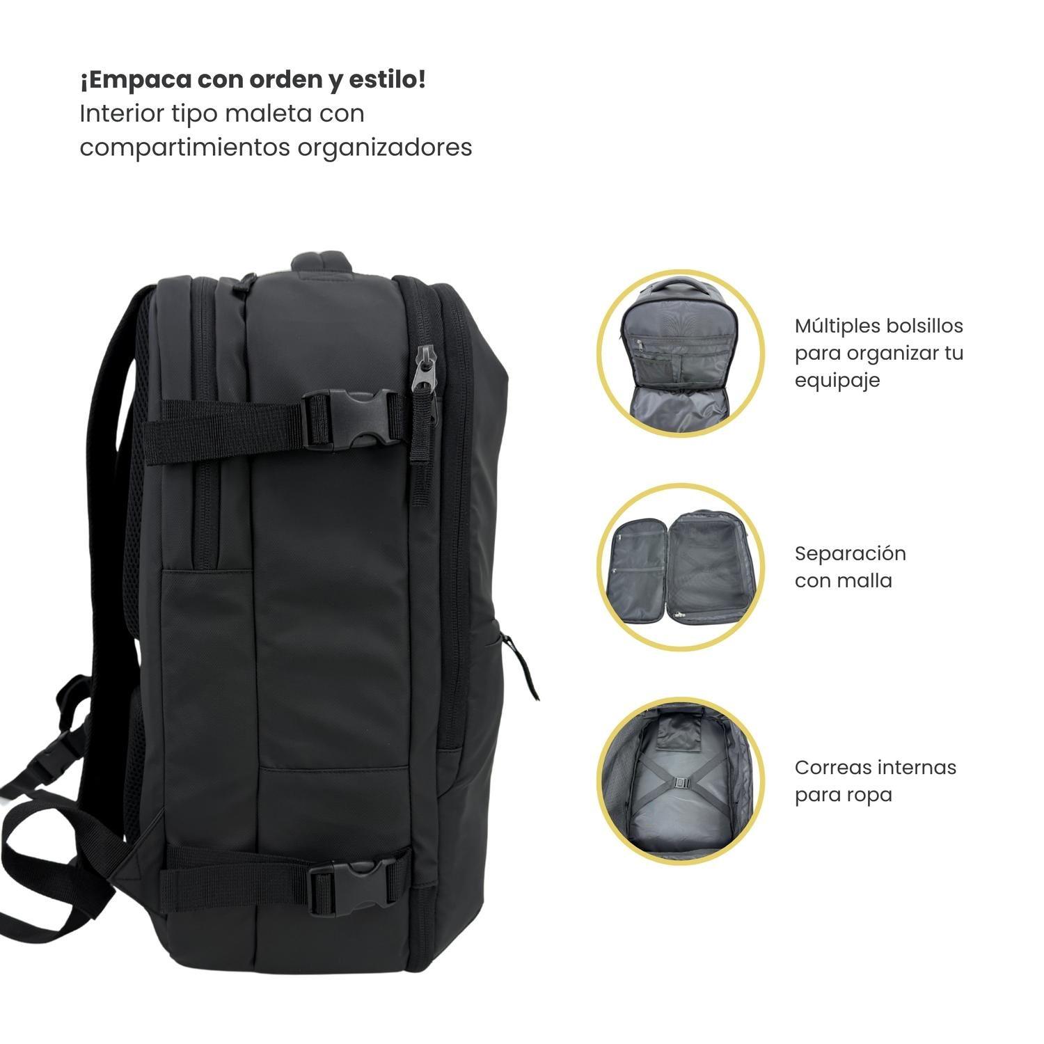 Mochila de Viaje AeroSuite 30 L Negra Levo-2