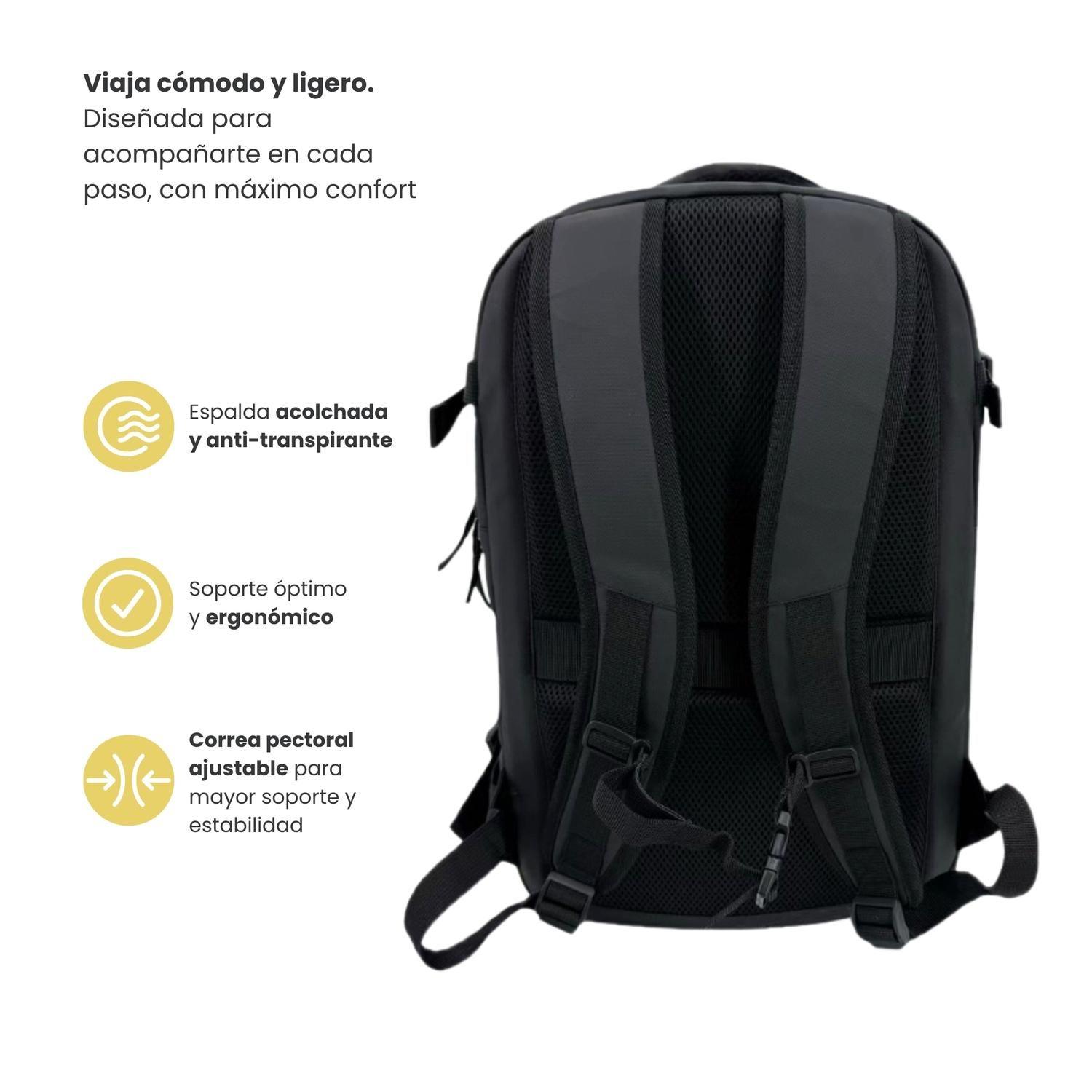 Mochila de Viaje AeroSuite 30 L Negra Levo-5