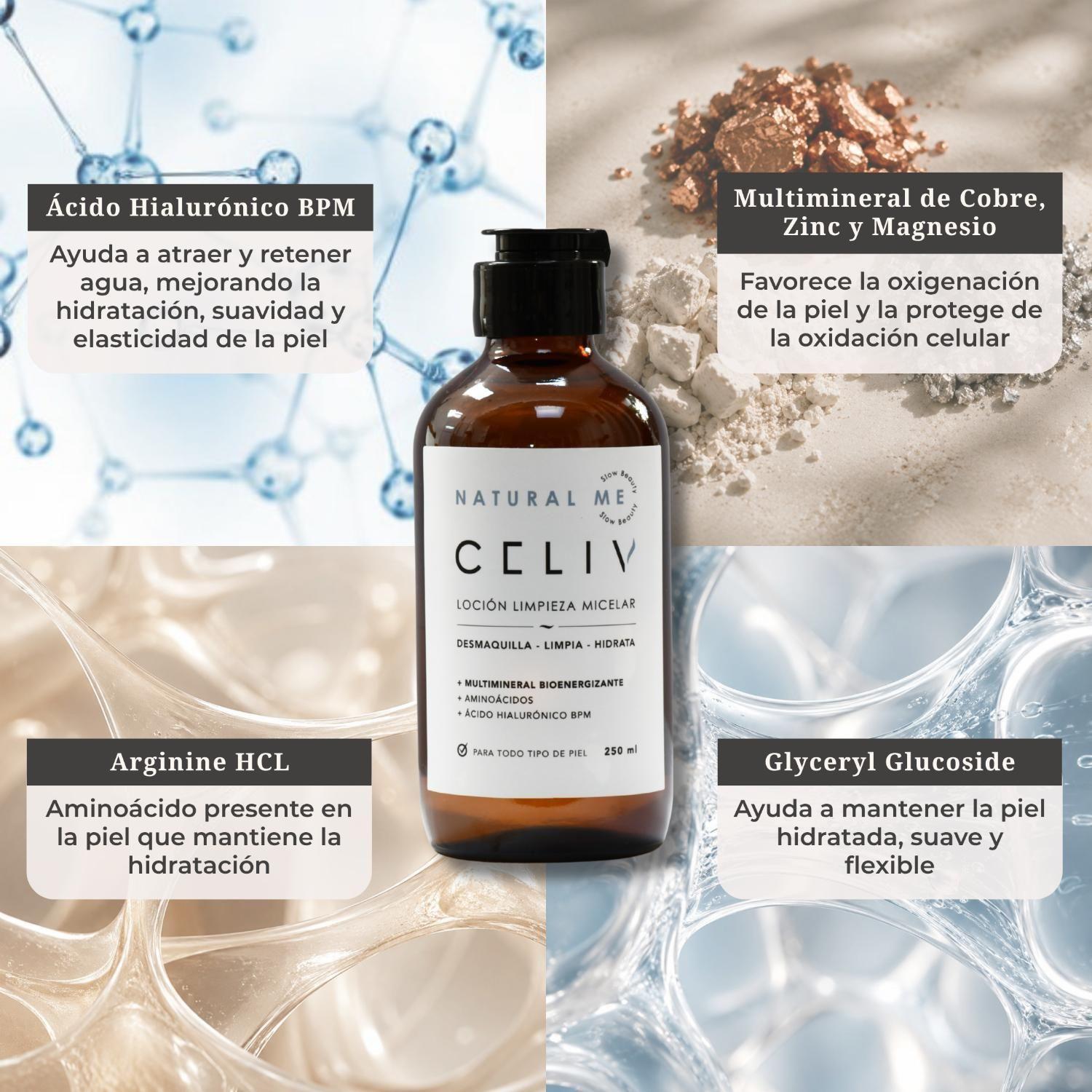 Agua Micelar Desmaquillante Natural Me 250ml CELIV-4