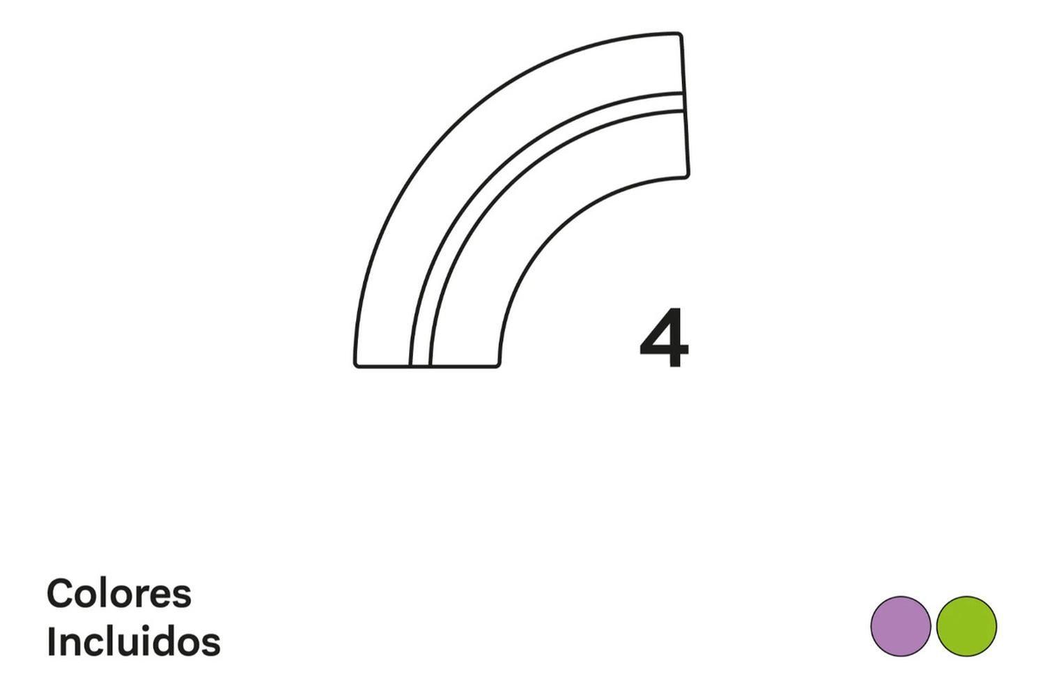 Accesorios Pista Cuarto De Curva 4 Piezas Imanix-2