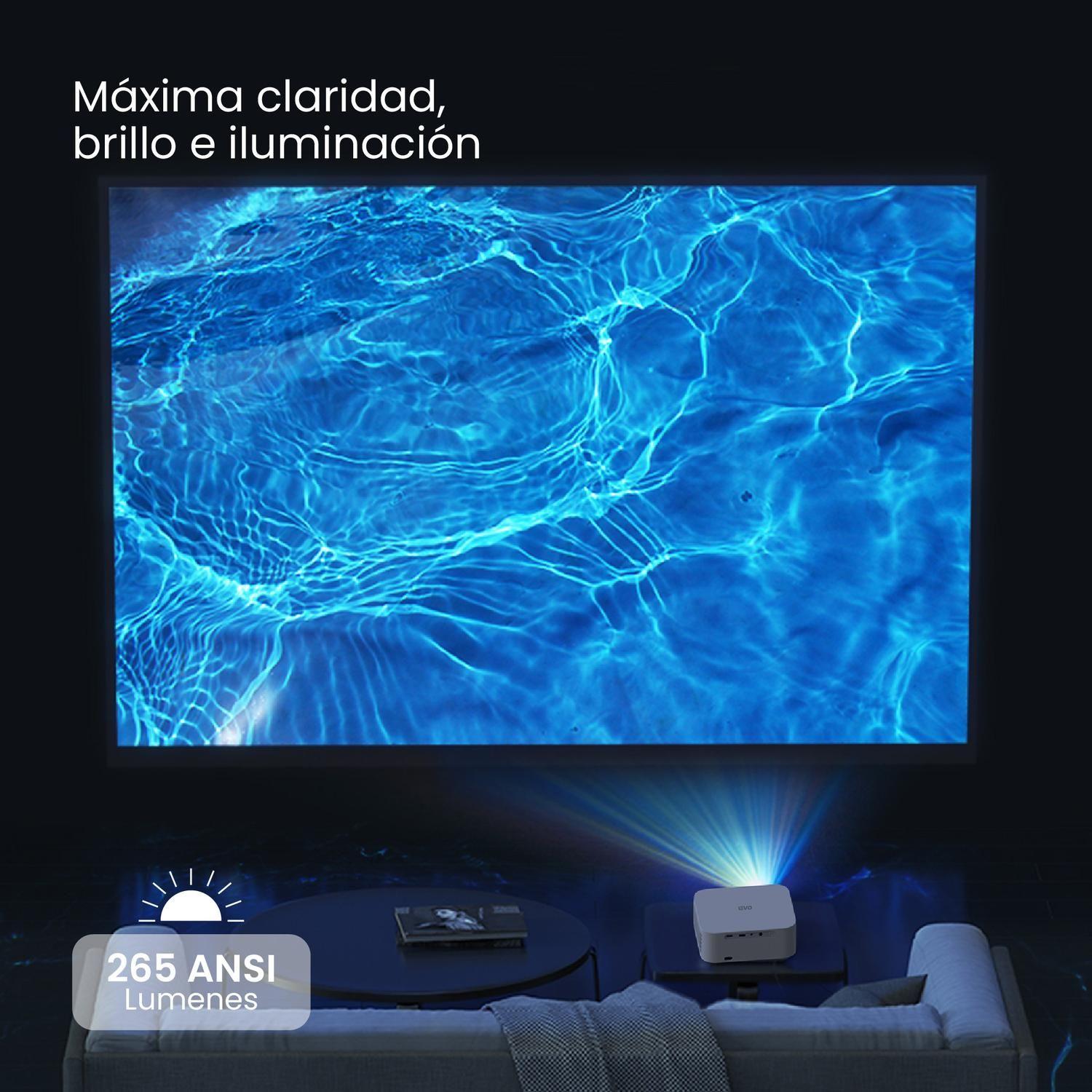 Proyector Portatil Orion 12000lm + Telón 60" Negro LEVO-3