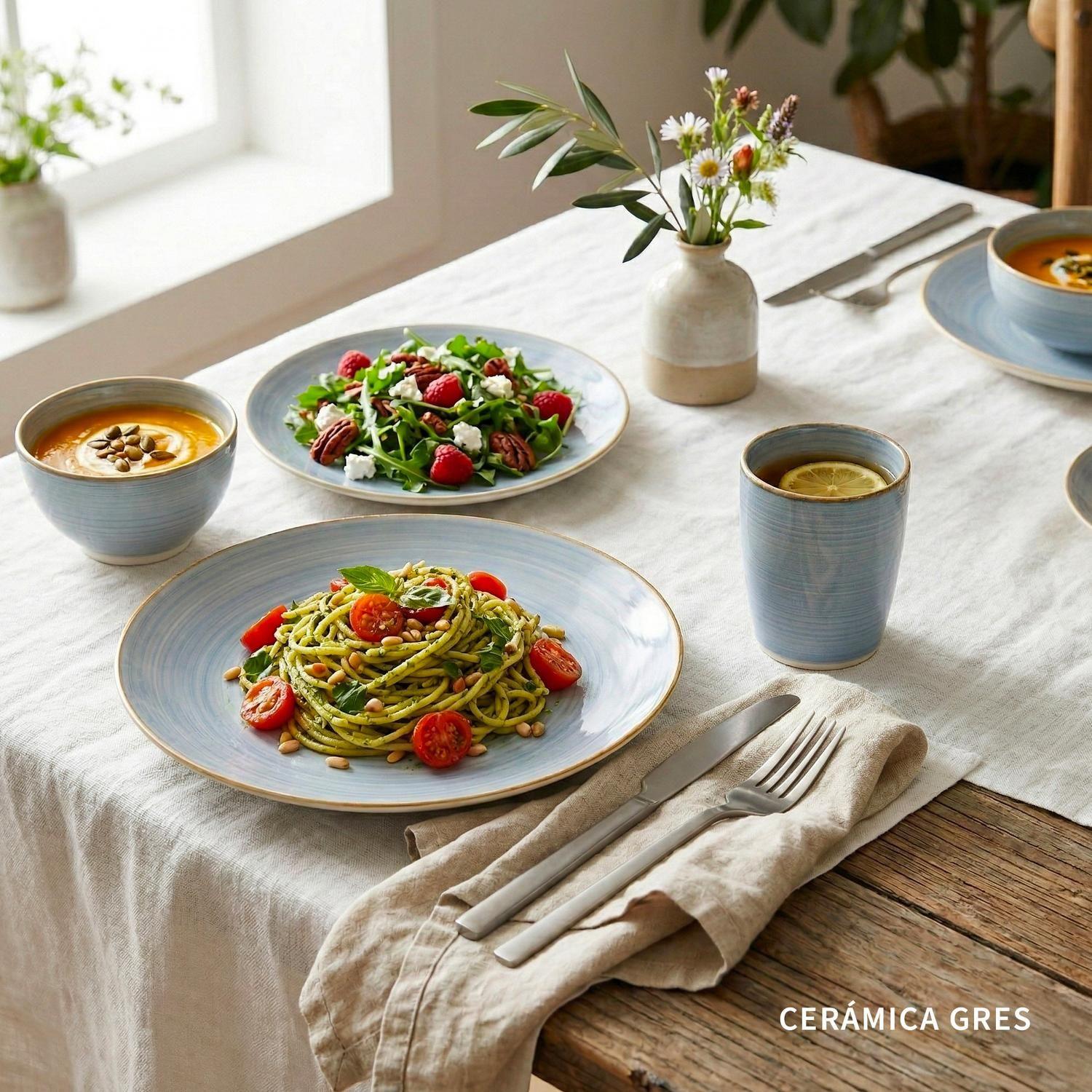 Juego Loza Cerámica 24 pcs Amalfi Simplit-4