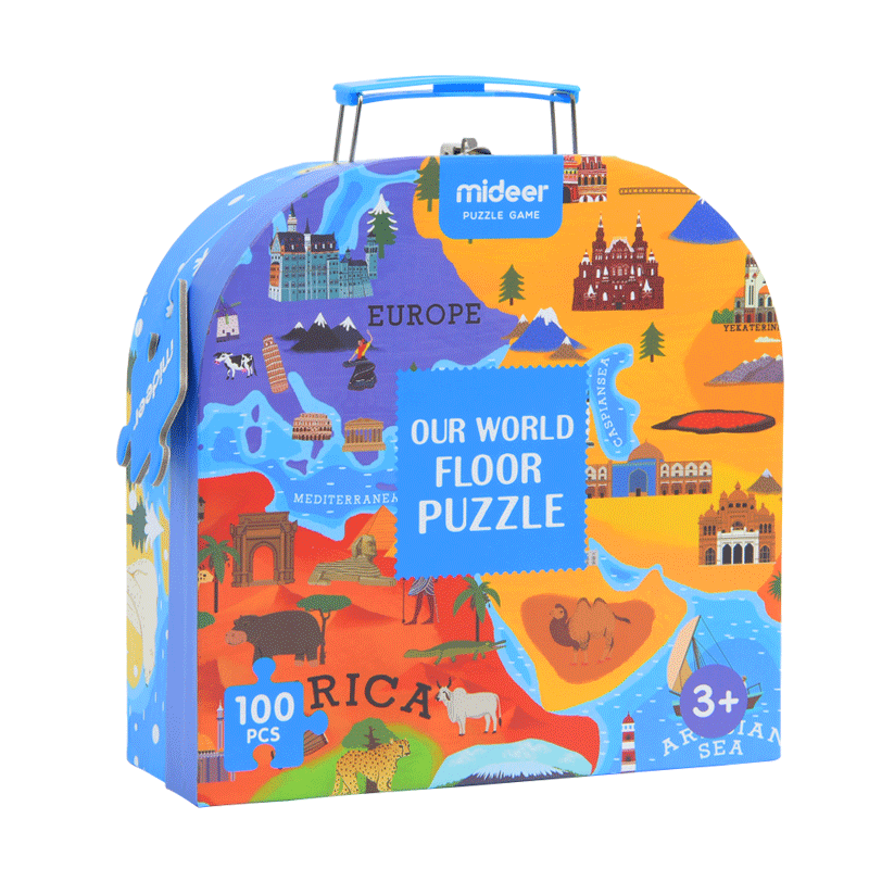 Puzzle Maleta Mi Mundo 100Pcs MiDeer-1