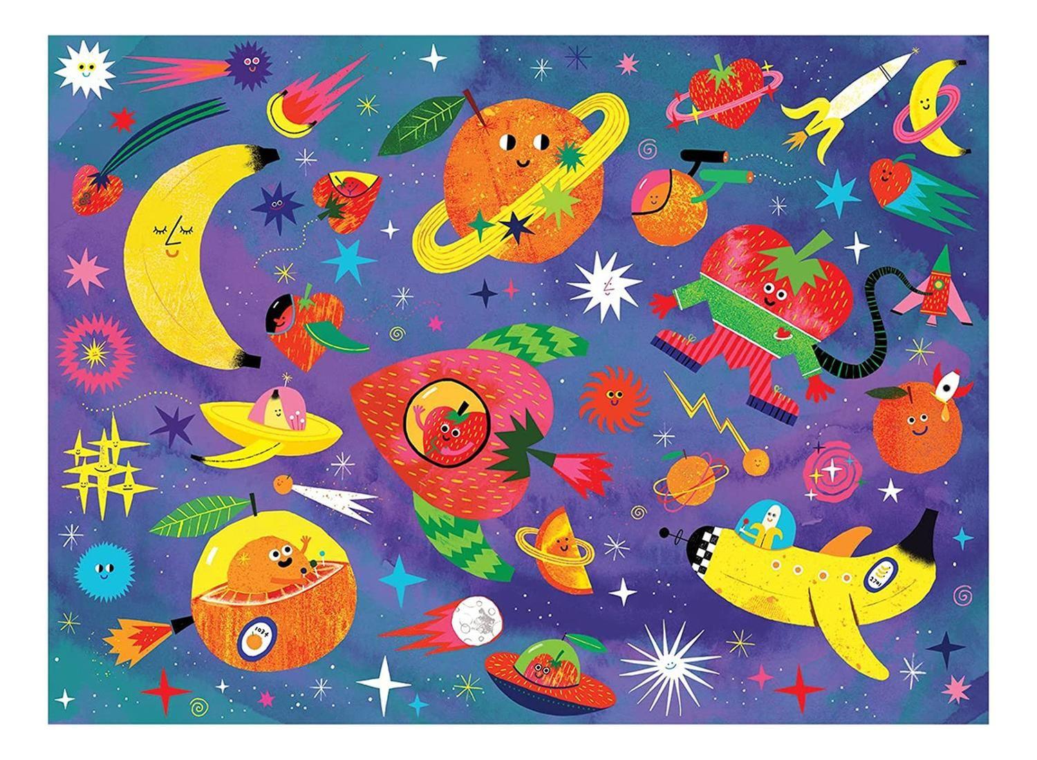 Puzzle 60Pcs Rascar Y Oler Frutas Cosmicas Mudpuppy-3